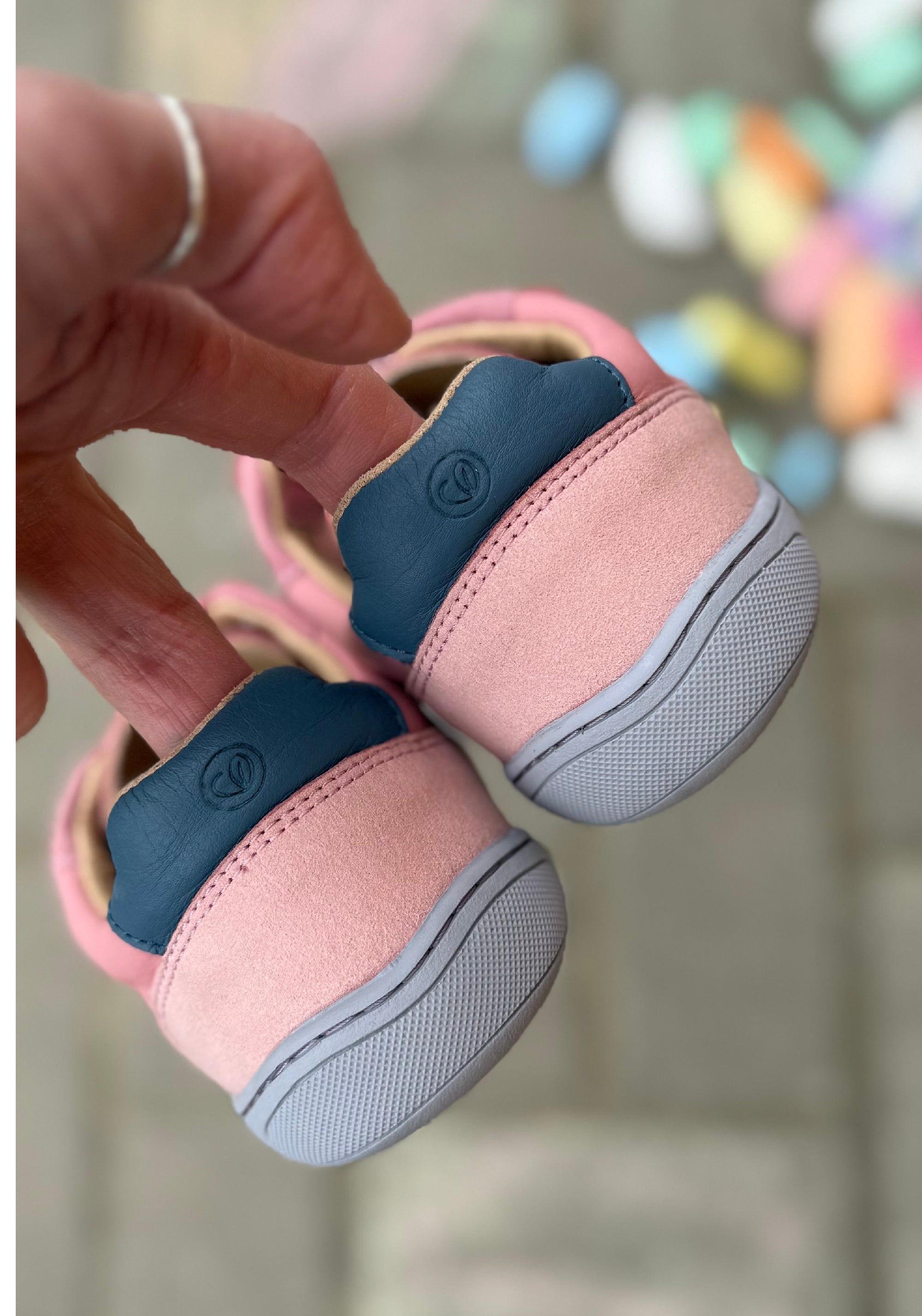 Sneakers Barefoot din piele - Anura Cloud Rose