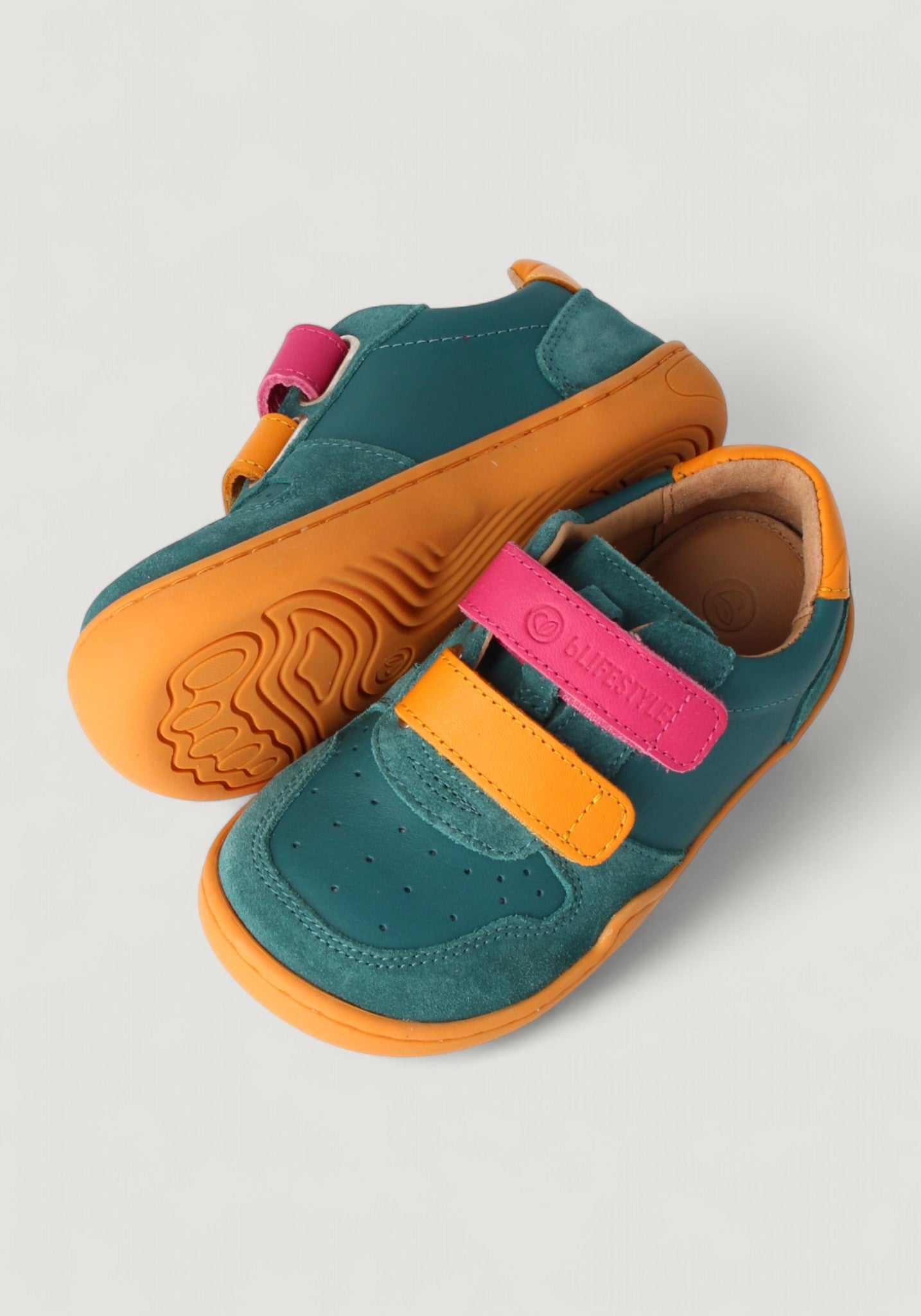 Sneakers Barefoot din piele - Anura Petrol