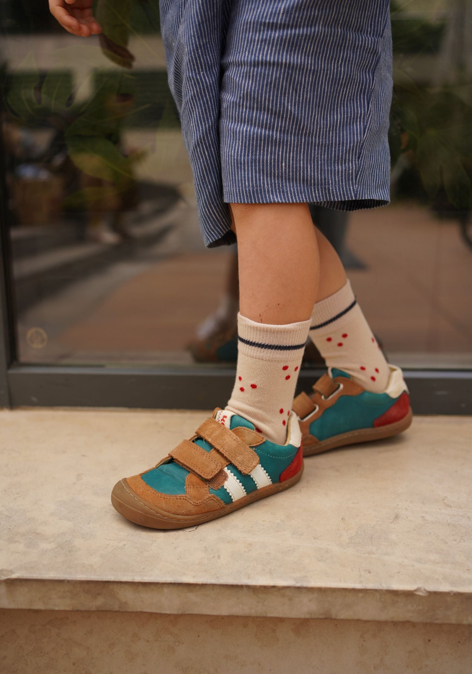 Sneakers Barefoot din piele - Bali Olive