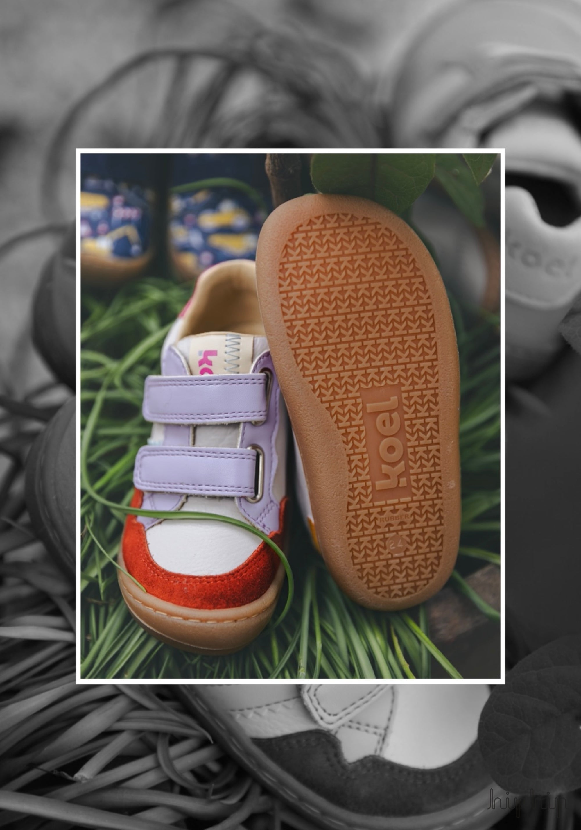 Sneakers Barefoot din piele - Bali Violet