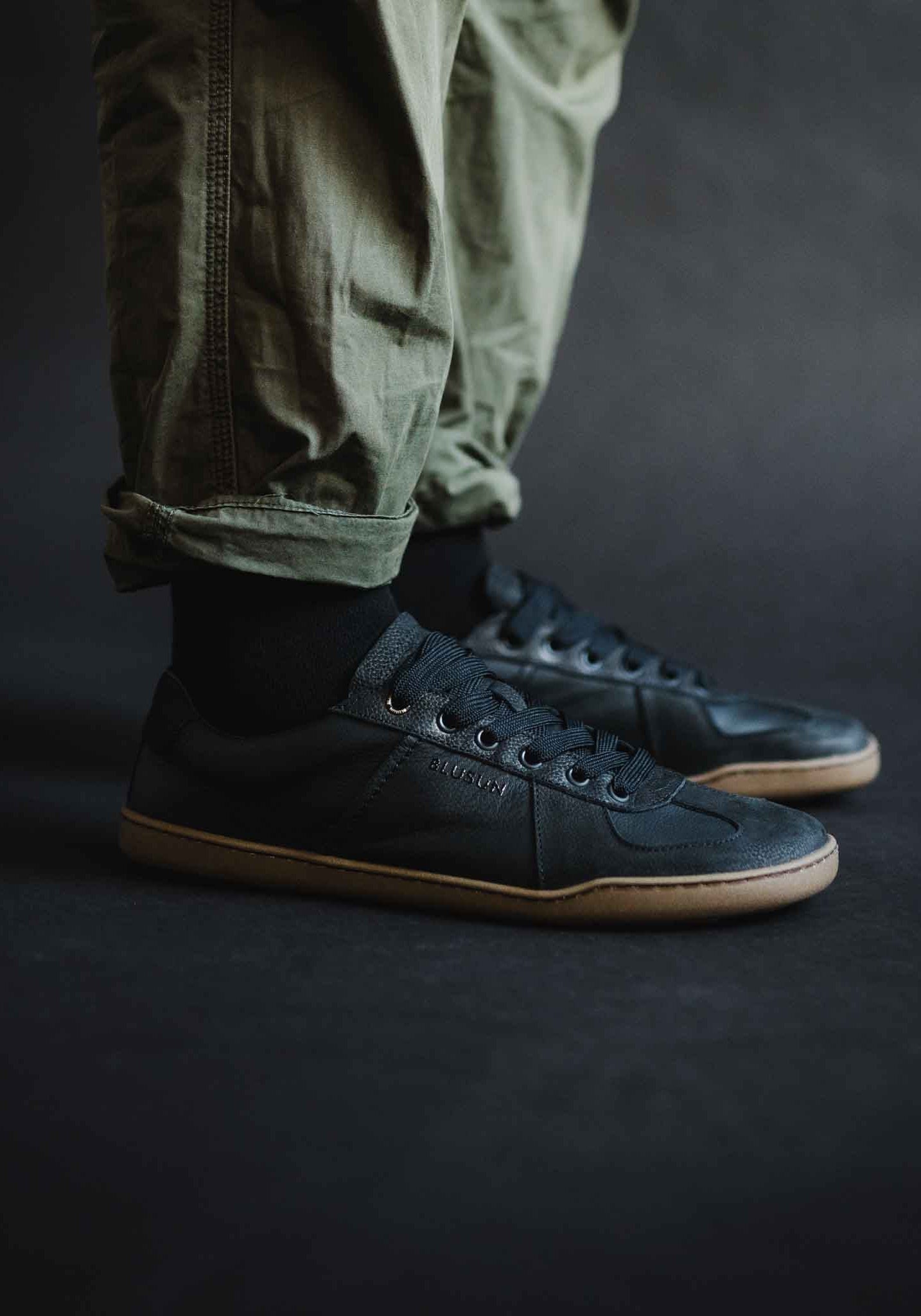 Sneakers Barefoot din piele - Black
