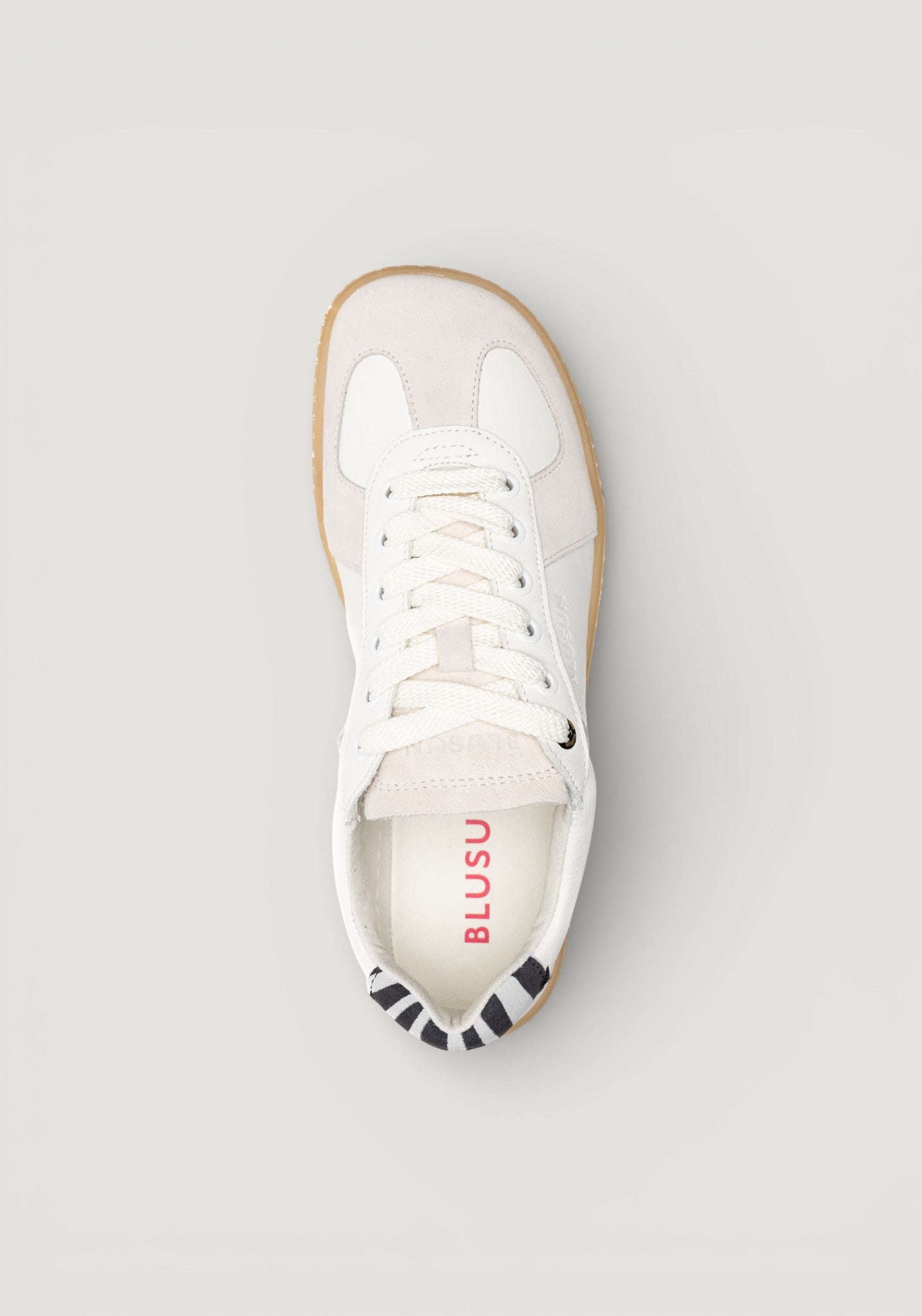 Sneakers Barefoot din piele - BLSN-200W White Zebra