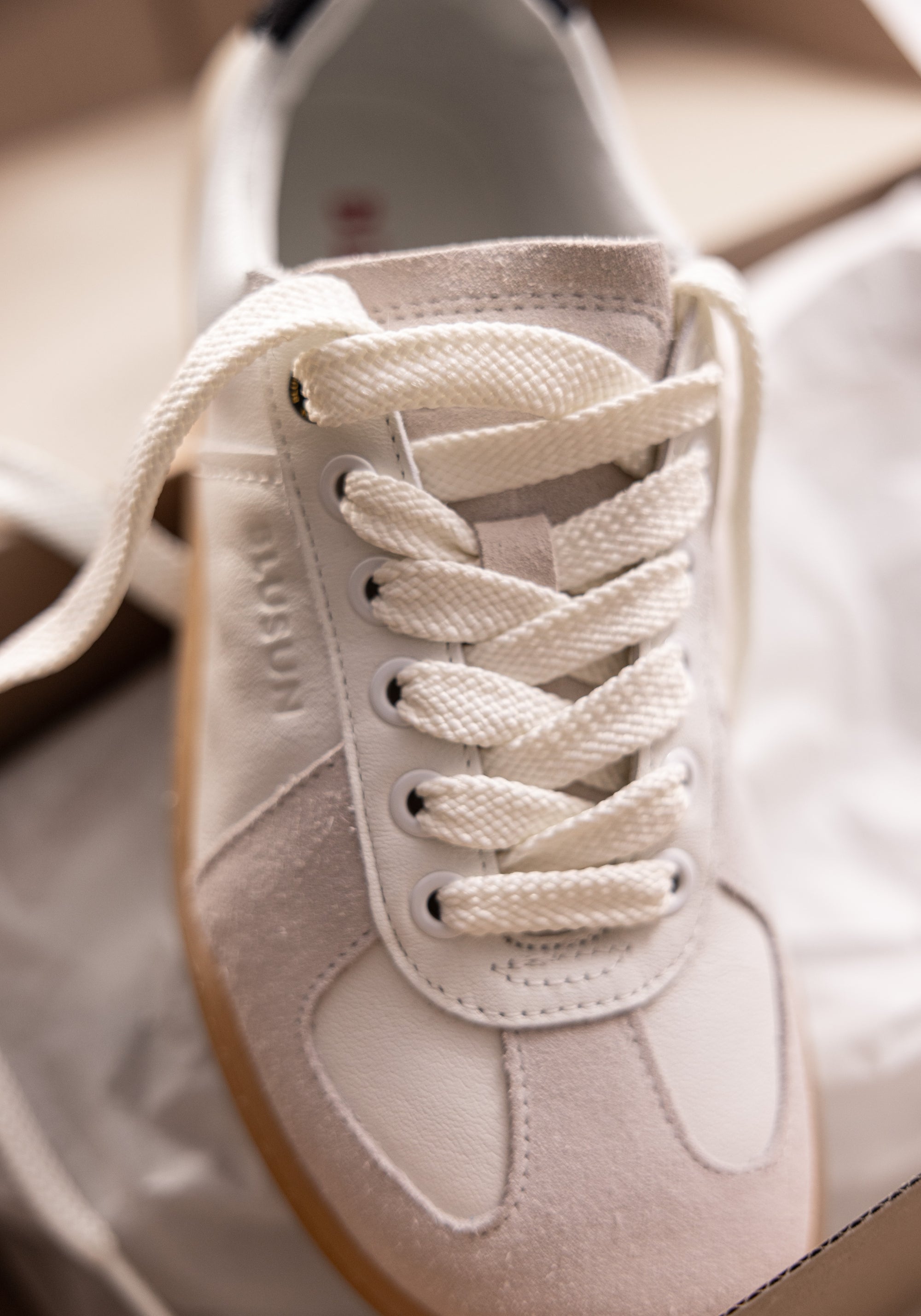 Sneakers Barefoot din piele - BLSN-200W White Zebra