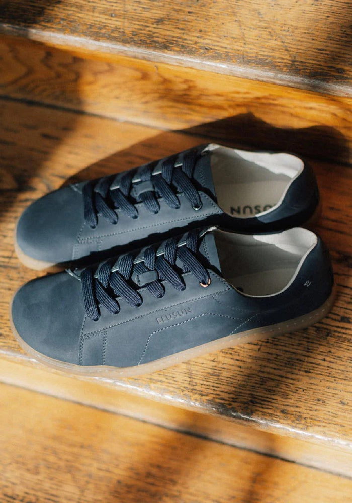 Sneakers Barefoot bărbați din piele - Blue