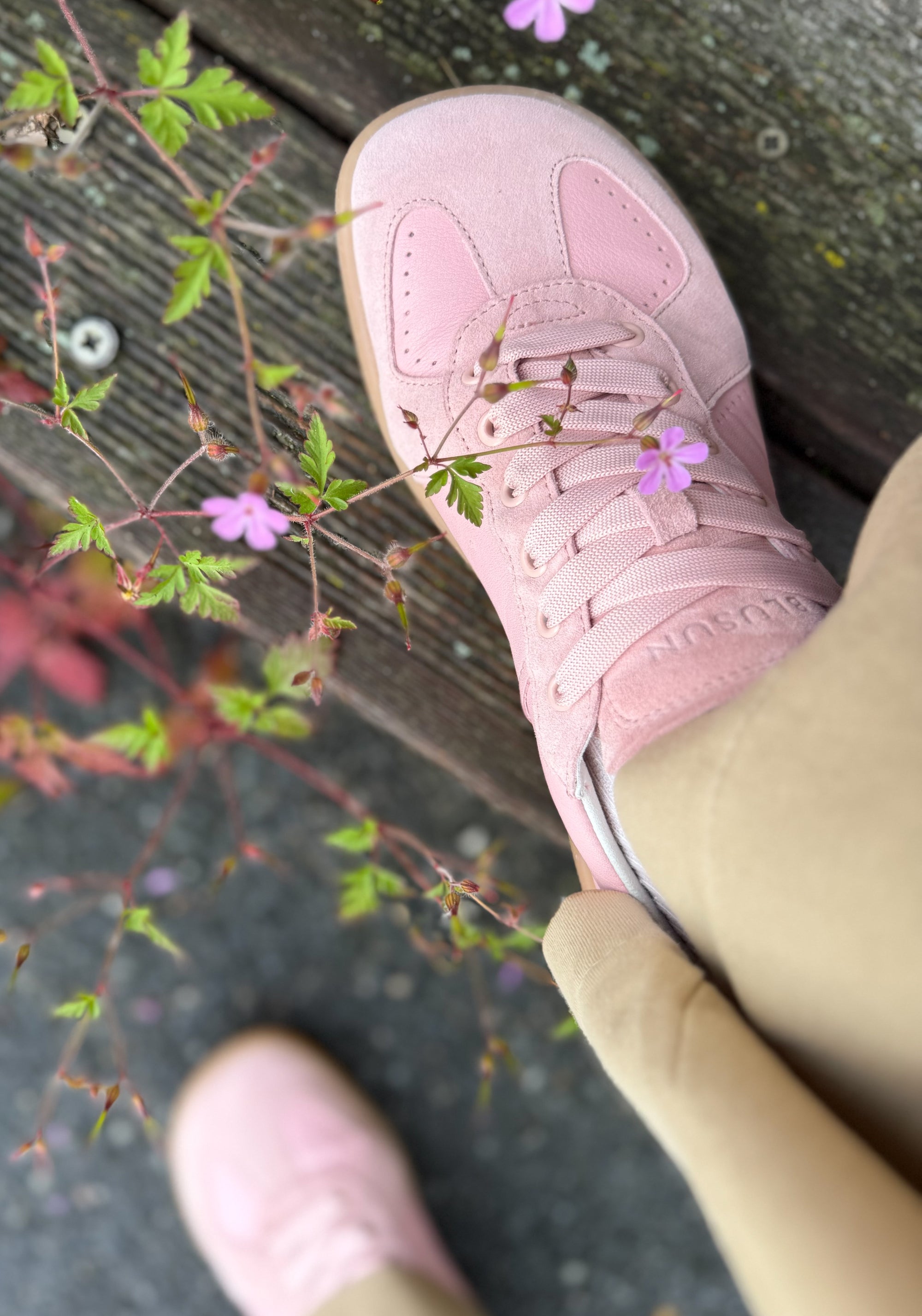 Sneakers Barefoot din piele - Blush