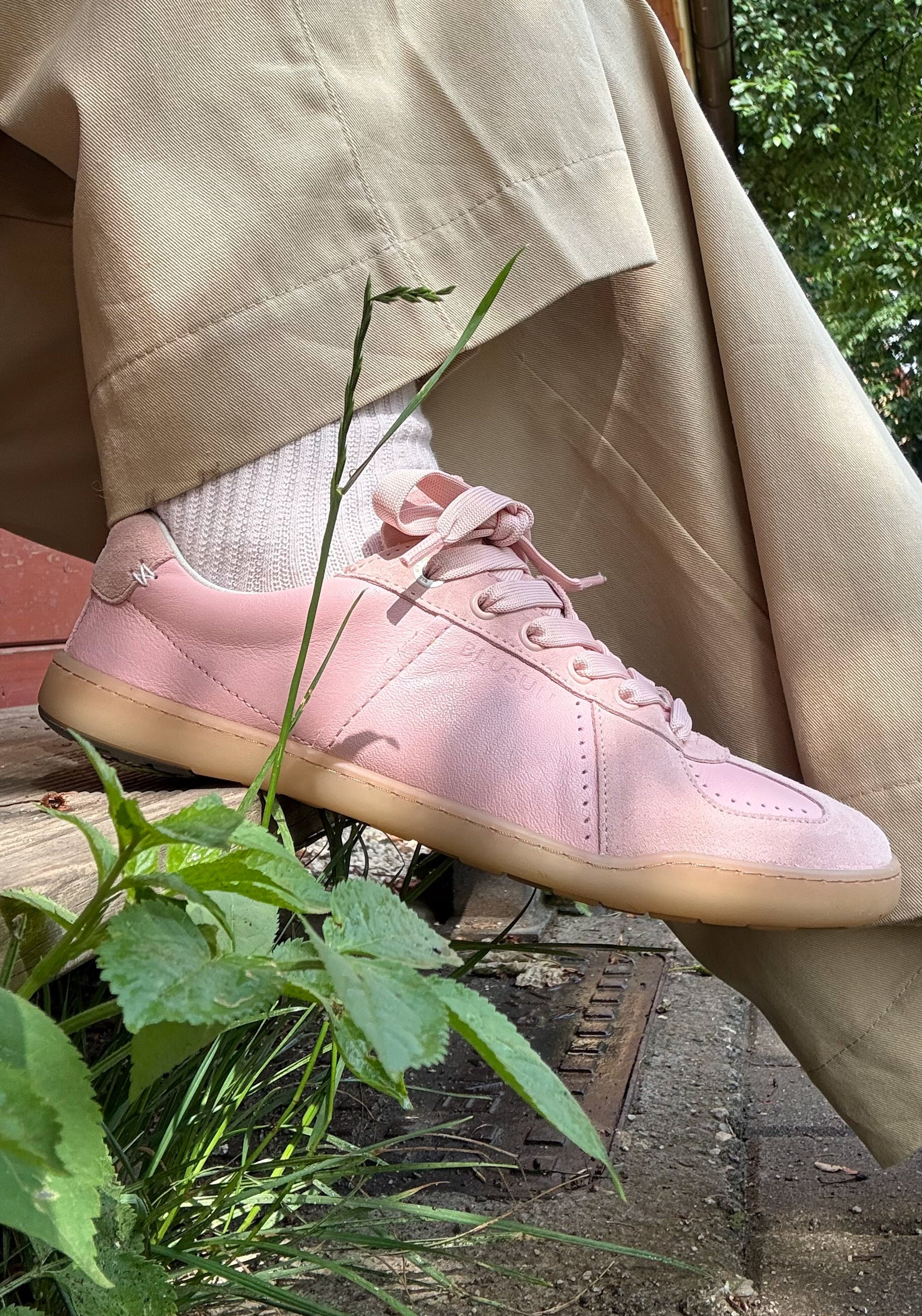 Sneakers Barefoot din piele - Blush