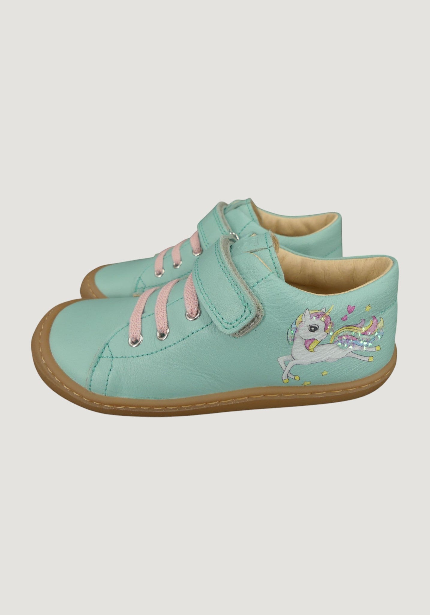 Sneakers Barefoot din piele - Bonny Unicorn Mint