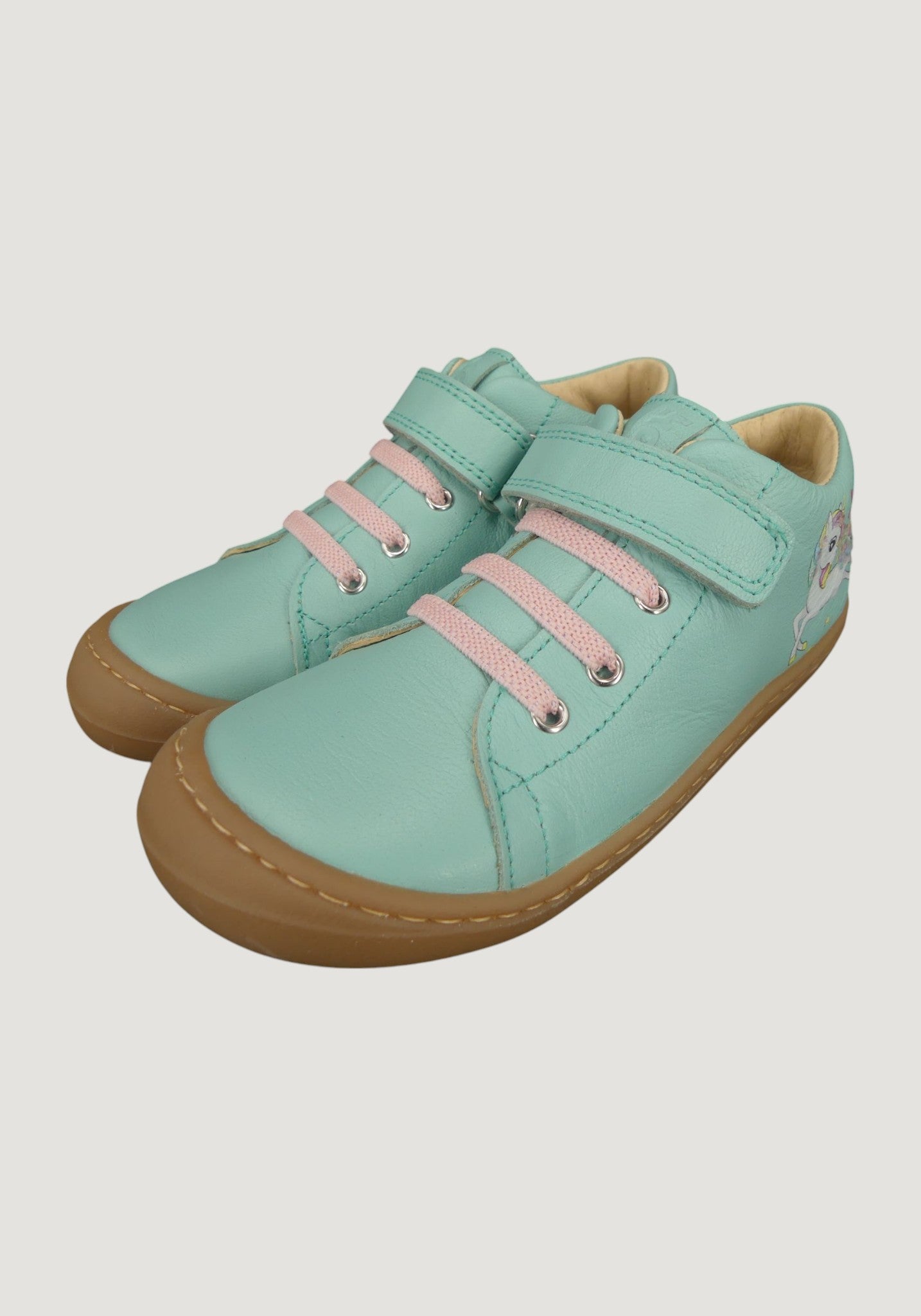 Sneakers Barefoot din piele - Bonny Unicorn Mint