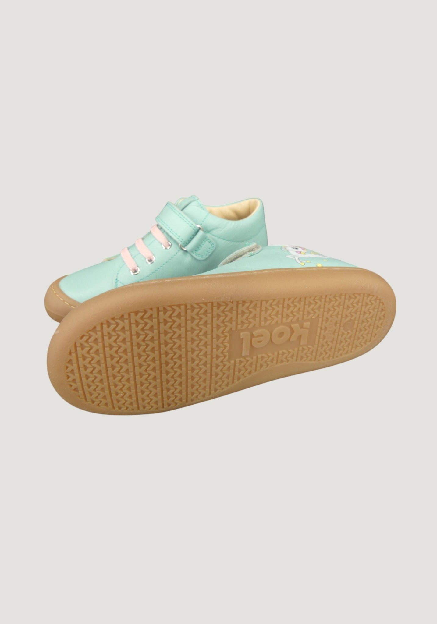 Sneakers Barefoot din piele - Bonny Unicorn Mint