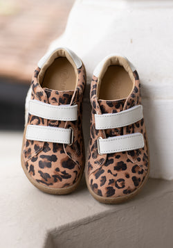 Sneakers Barefoot din piele - Bumblebee Leopard
