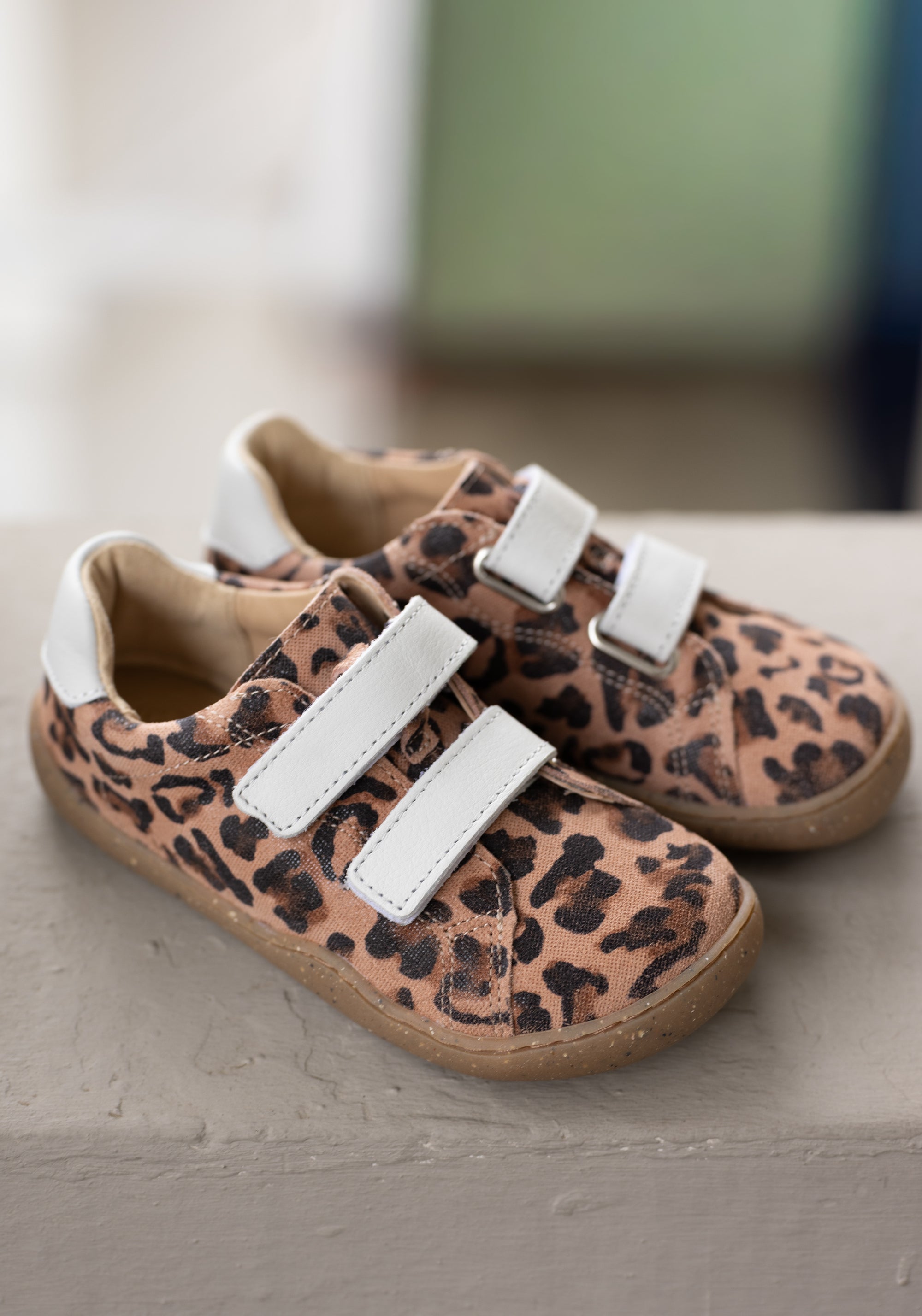 Sneakers Barefoot din piele - Bumblebee Leopard