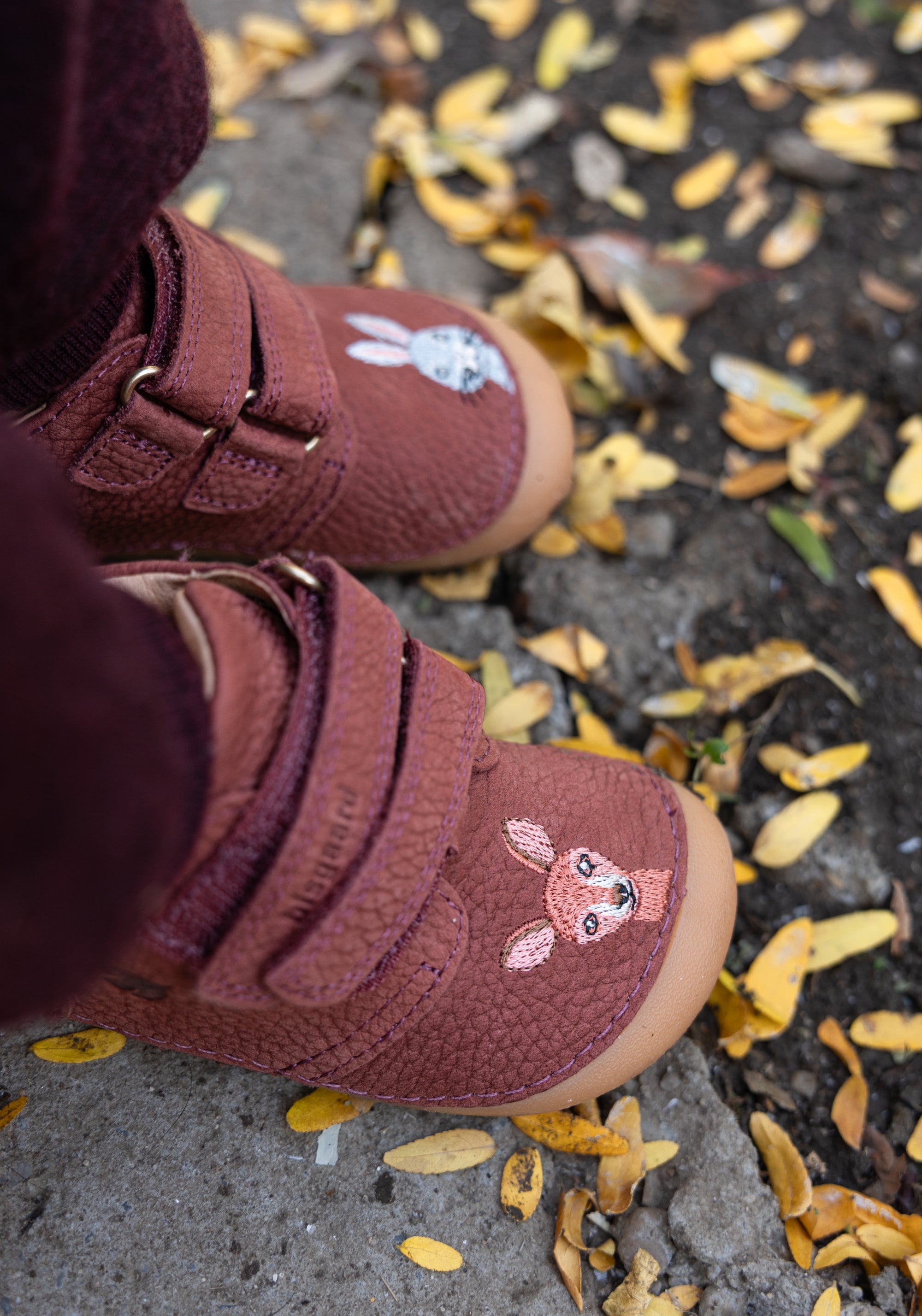 Sneakers Barefoot din piele - Carter Bordeaux
