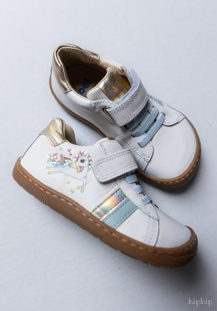 Sneakers Barefoot din piele - Dakota Unicorn White