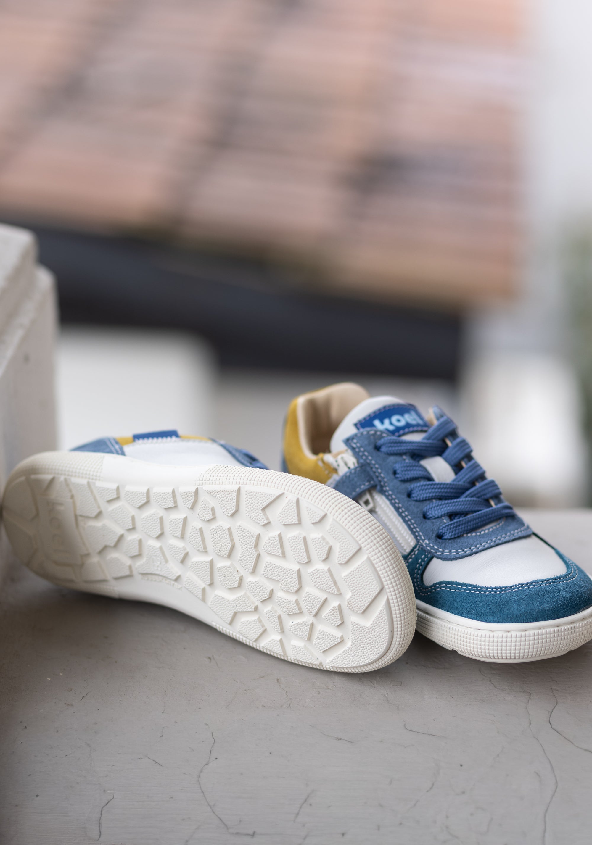 Sneakers Barefoot din piele - Date Yellow