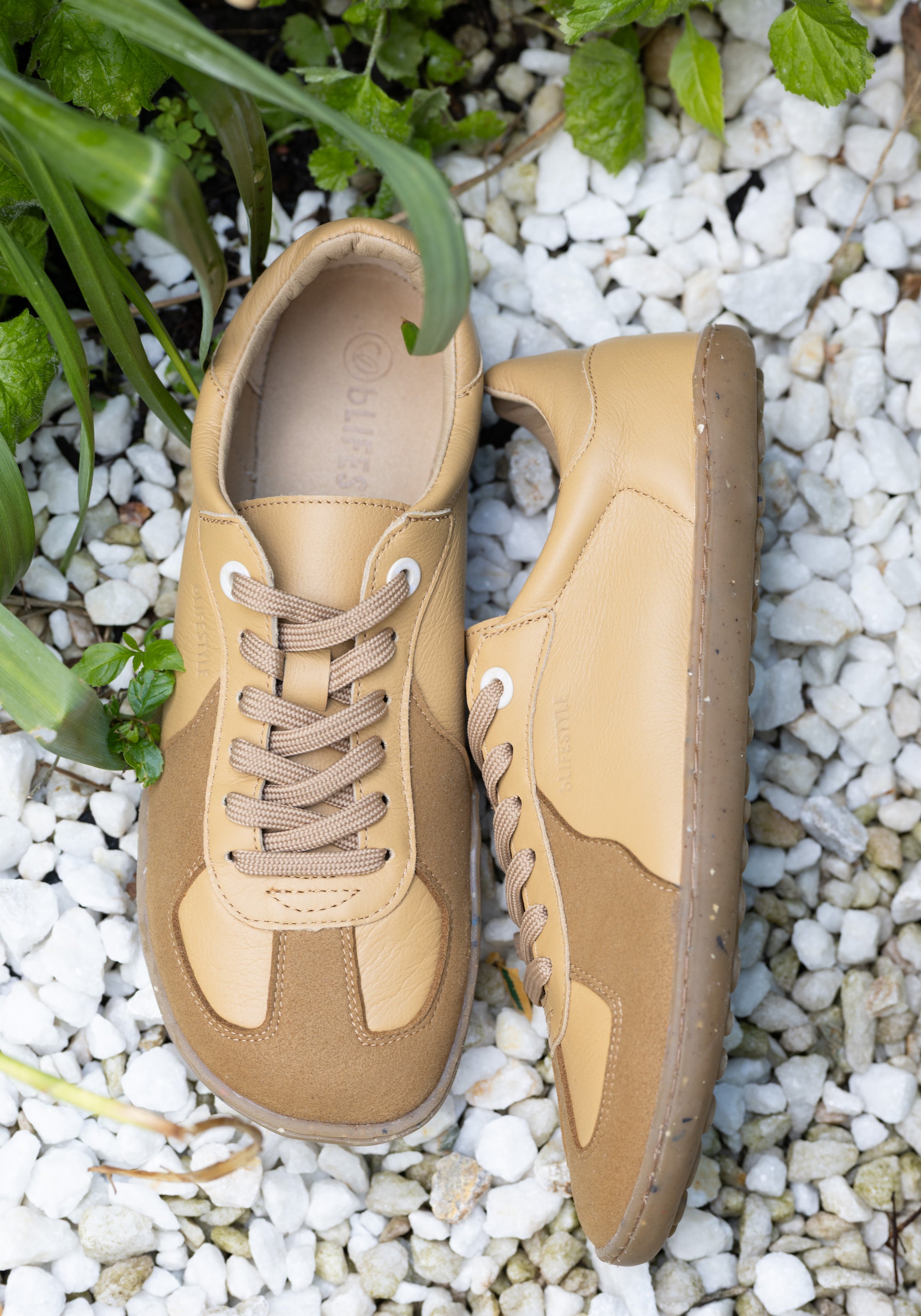 Sneakers Barefoot din piele - Dune Sand