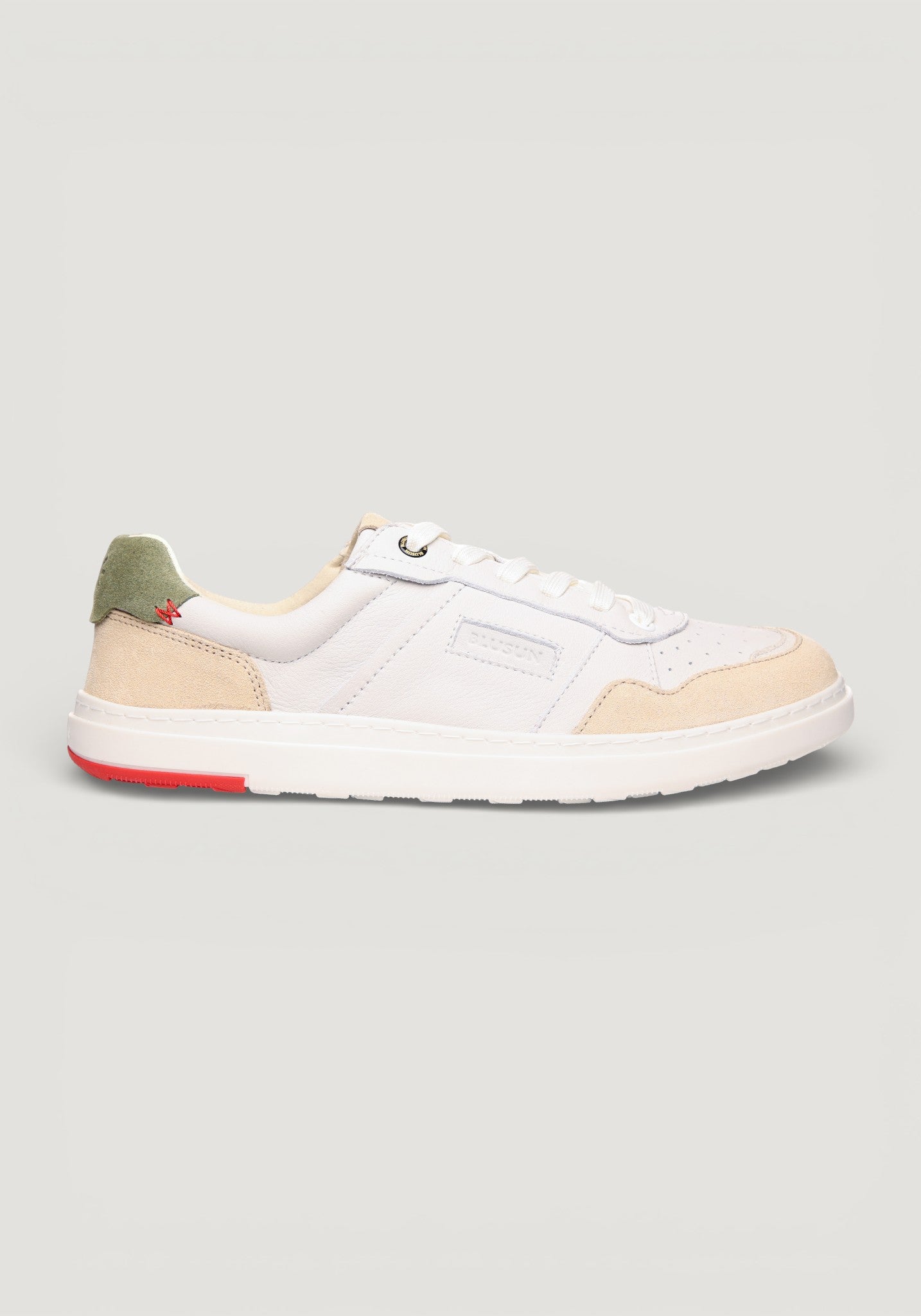 Sneakers Barefoot Wide din piele - Off White/Beige