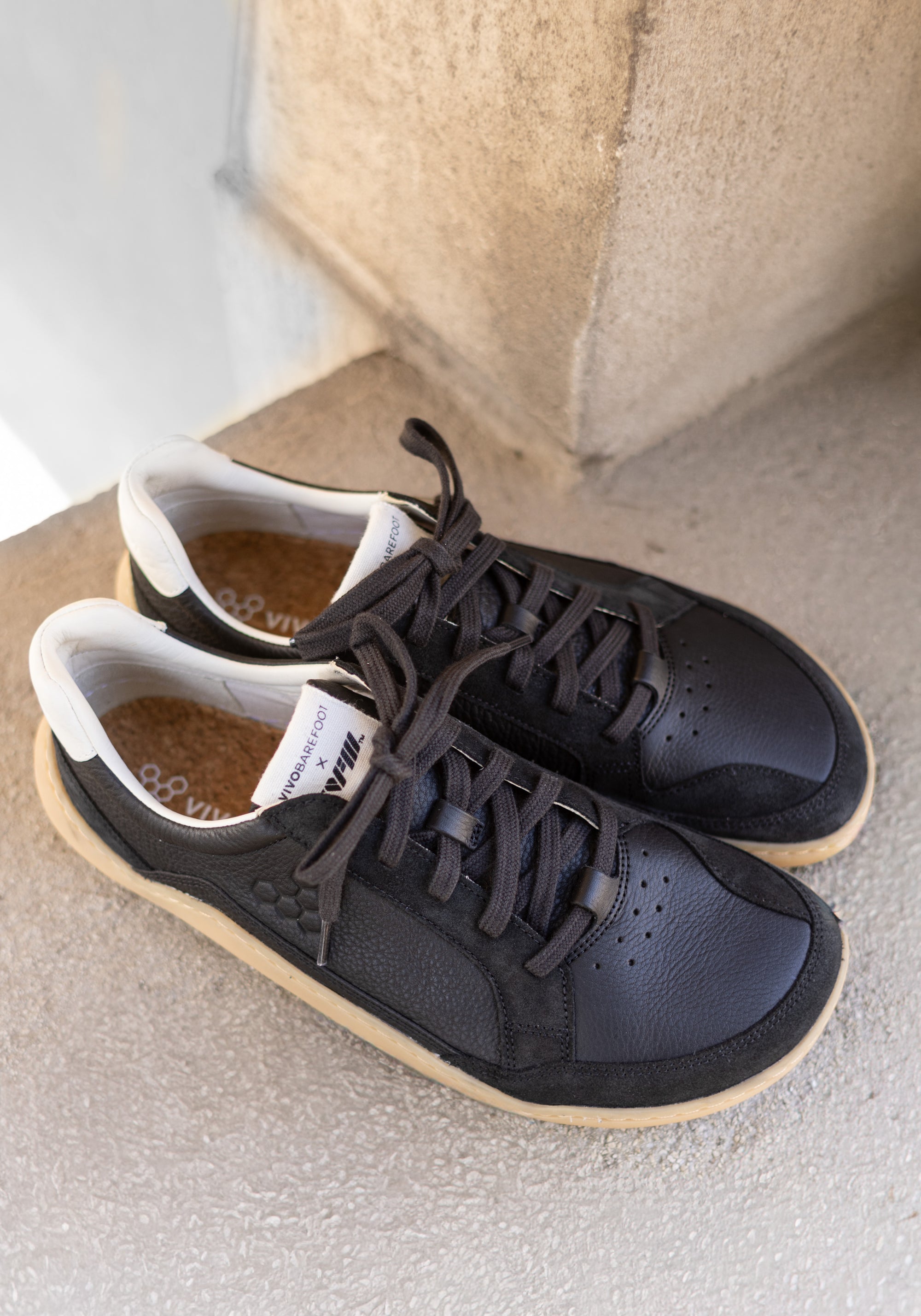 Sneakers Barefoot din piele - Gobi II Men Obsidian