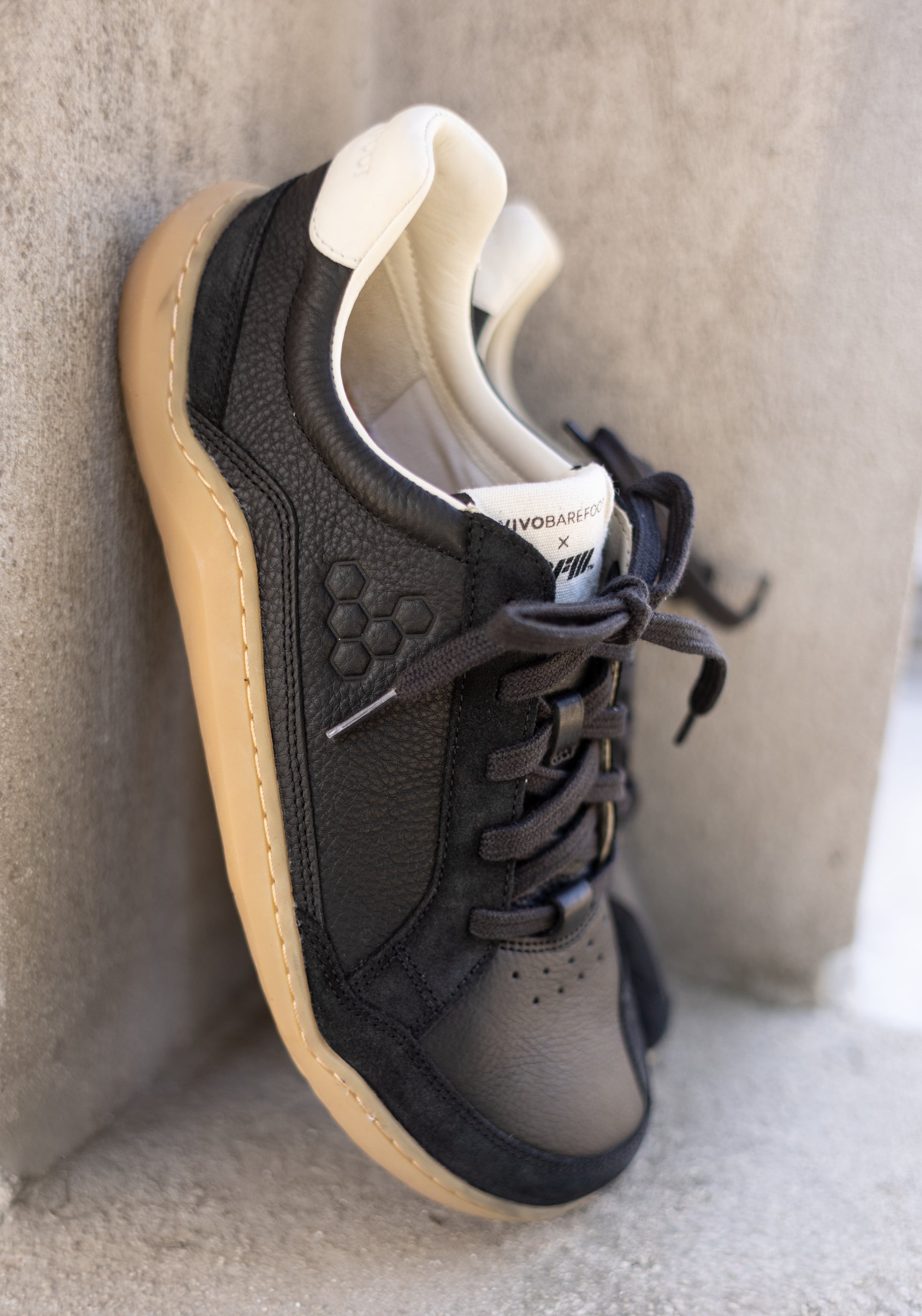Sneakers Barefoot din piele - Gobi II Women Obsidian