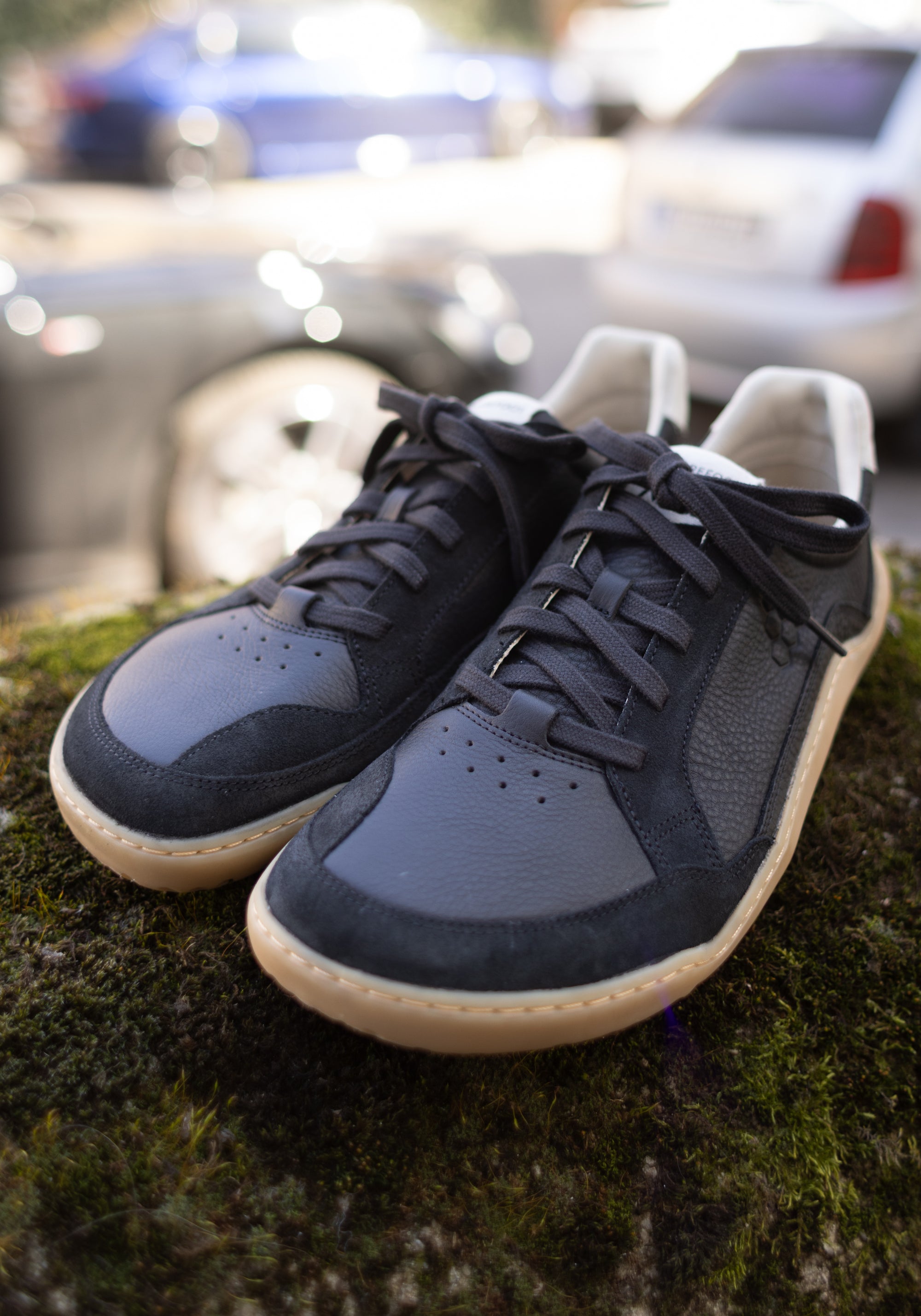 Sneakers Barefoot din piele - Gobi II Women Obsidian