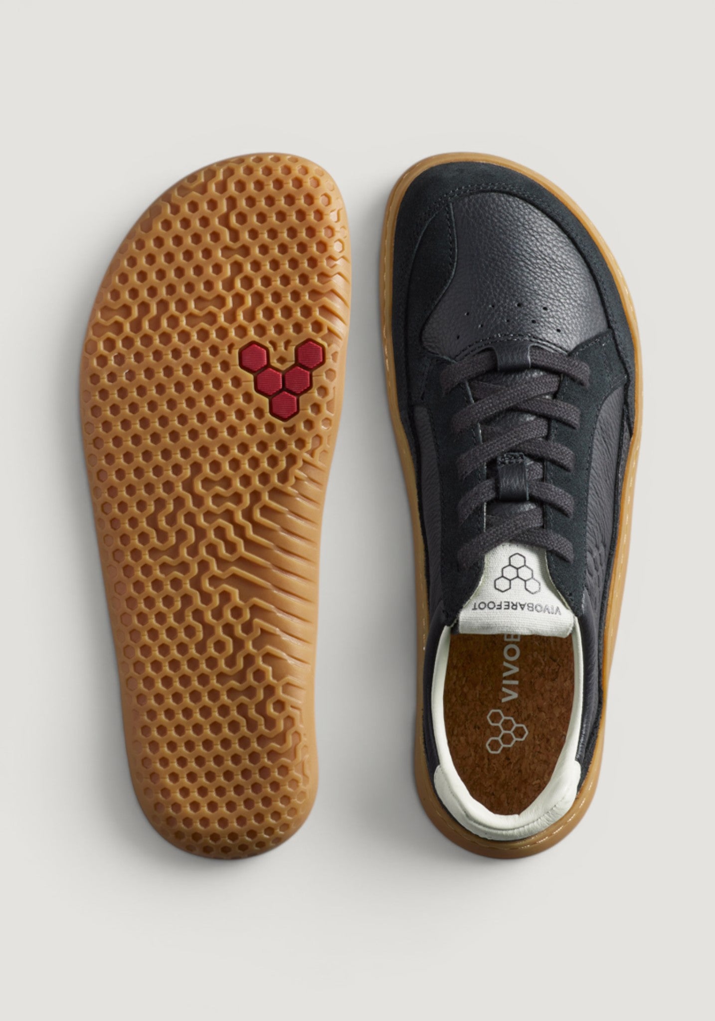 Sneakers Barefoot din piele - Gobi III Men Obsidian