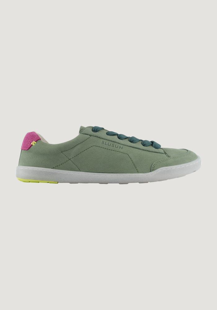 Sneakers Barefoot femei din piele - Green