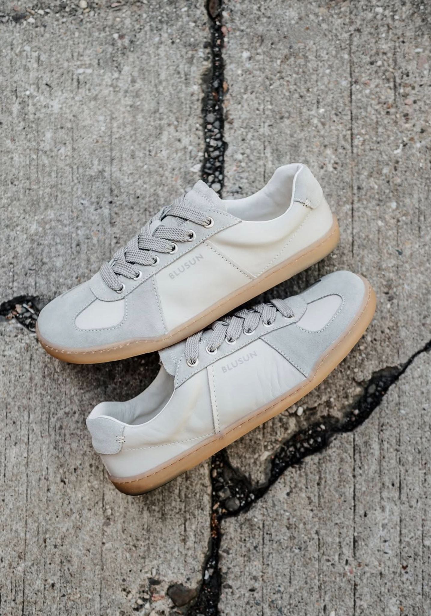 Sneakers Barefoot din piele - Grey