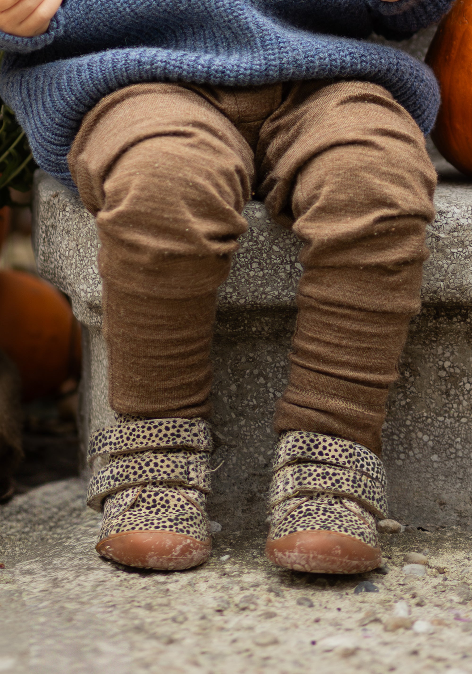 Colanți din lână merinos - Single Wool Warm Brown