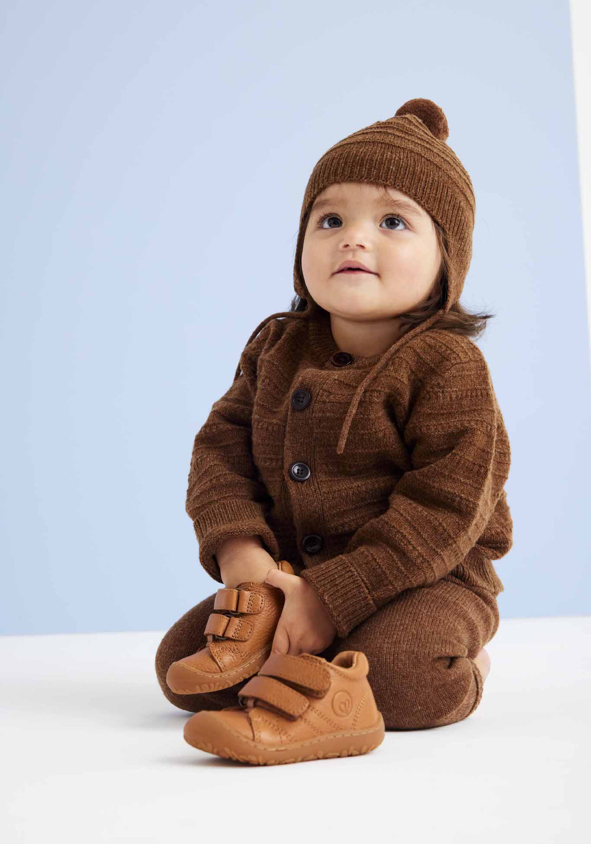 Sneakers Barefoot First Step piele - Hale Tan 20