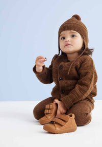 Sneakers Barefoot First Step piele - Hale Tan 20