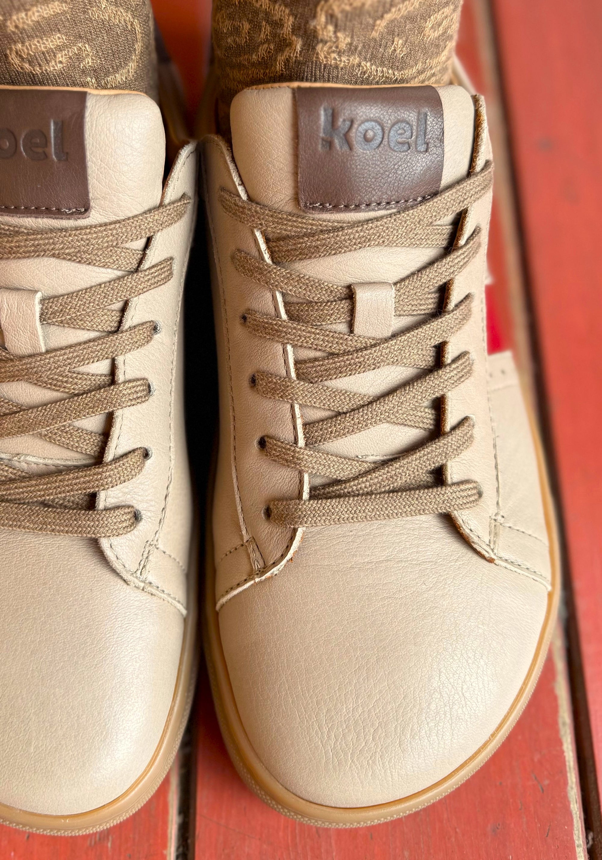 Sneakers Barefoot din piele - Hazel Beige