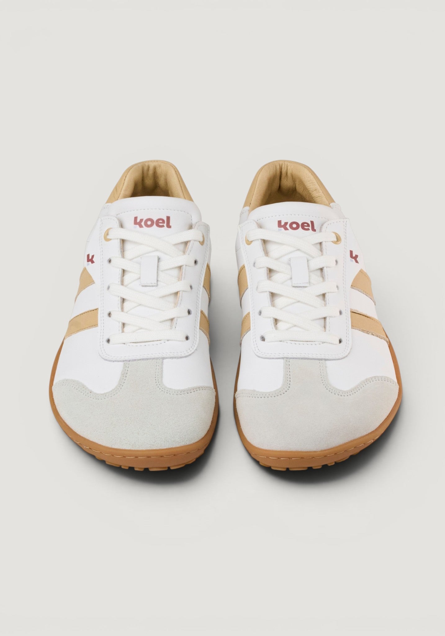 Sneakers Barefoot din piele - Ila White/Beige