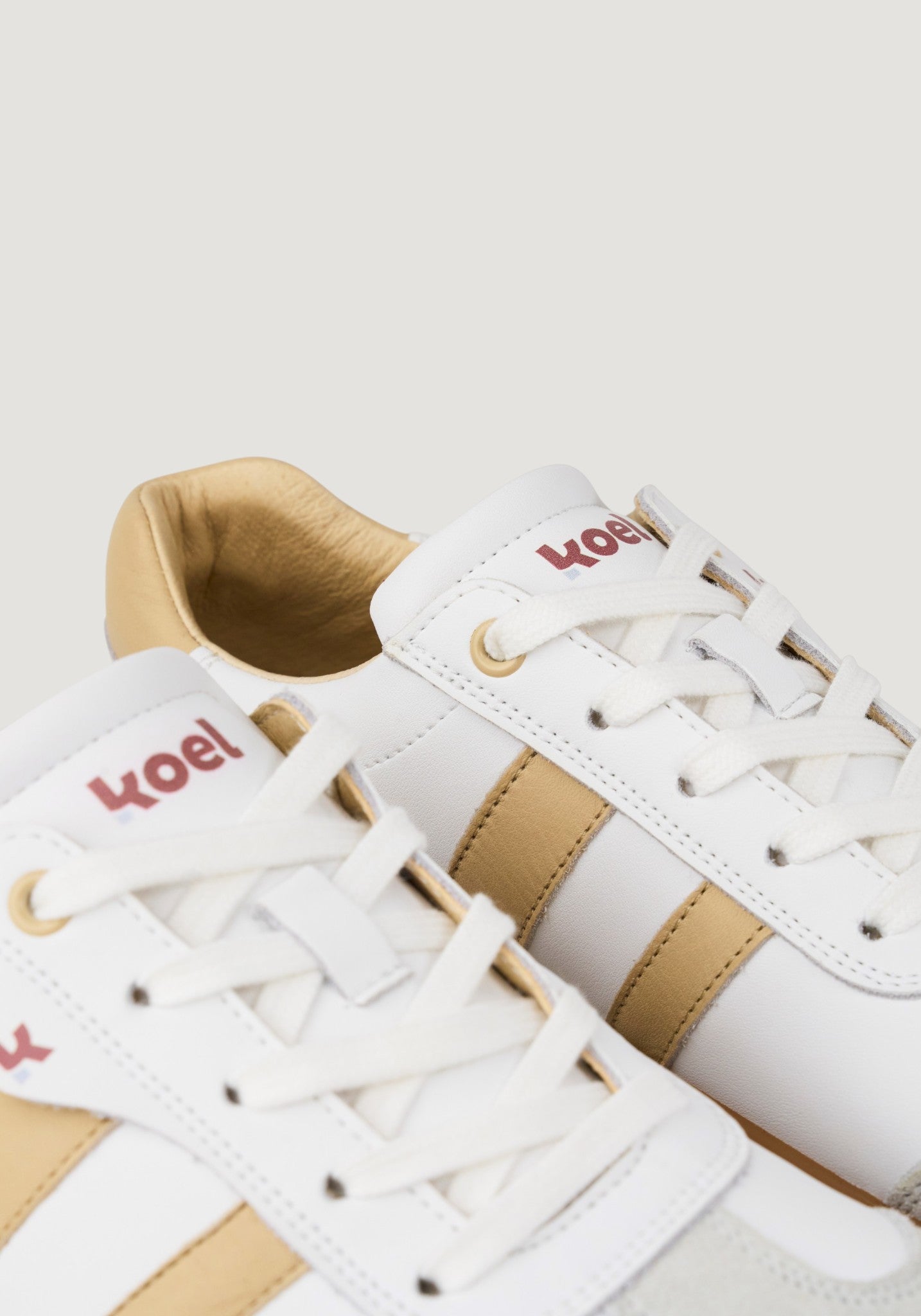 Sneakers Barefoot din piele - Ila White/Beige