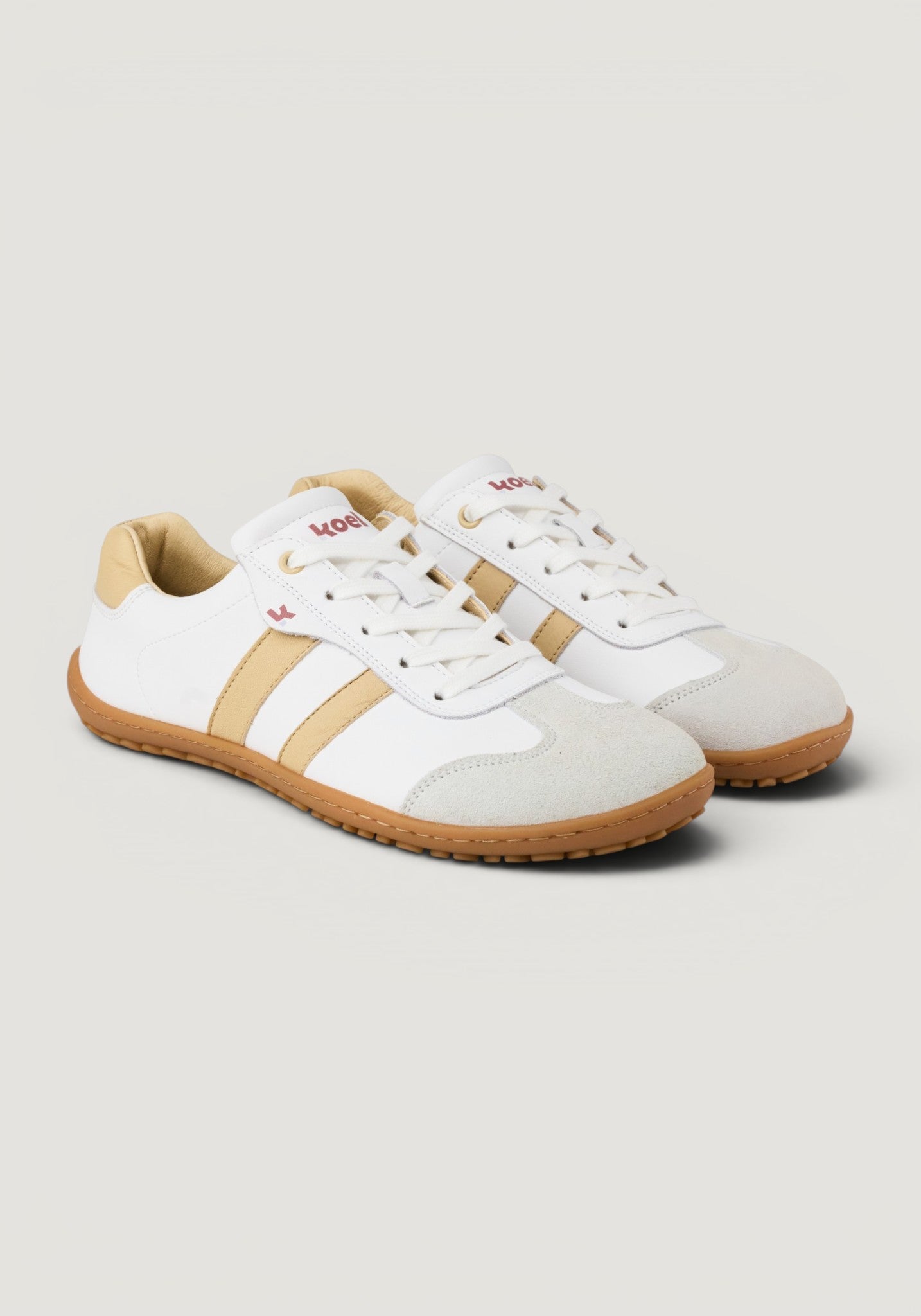 Sneakers Barefoot din piele - Ila White/Beige
