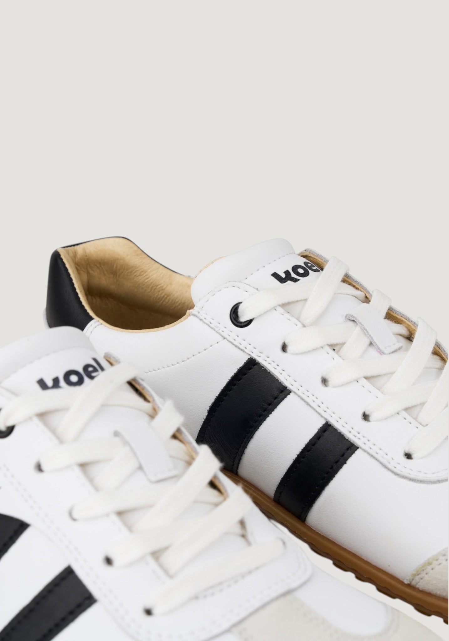 Sneakers Barefoot din piele - Ila White/Black