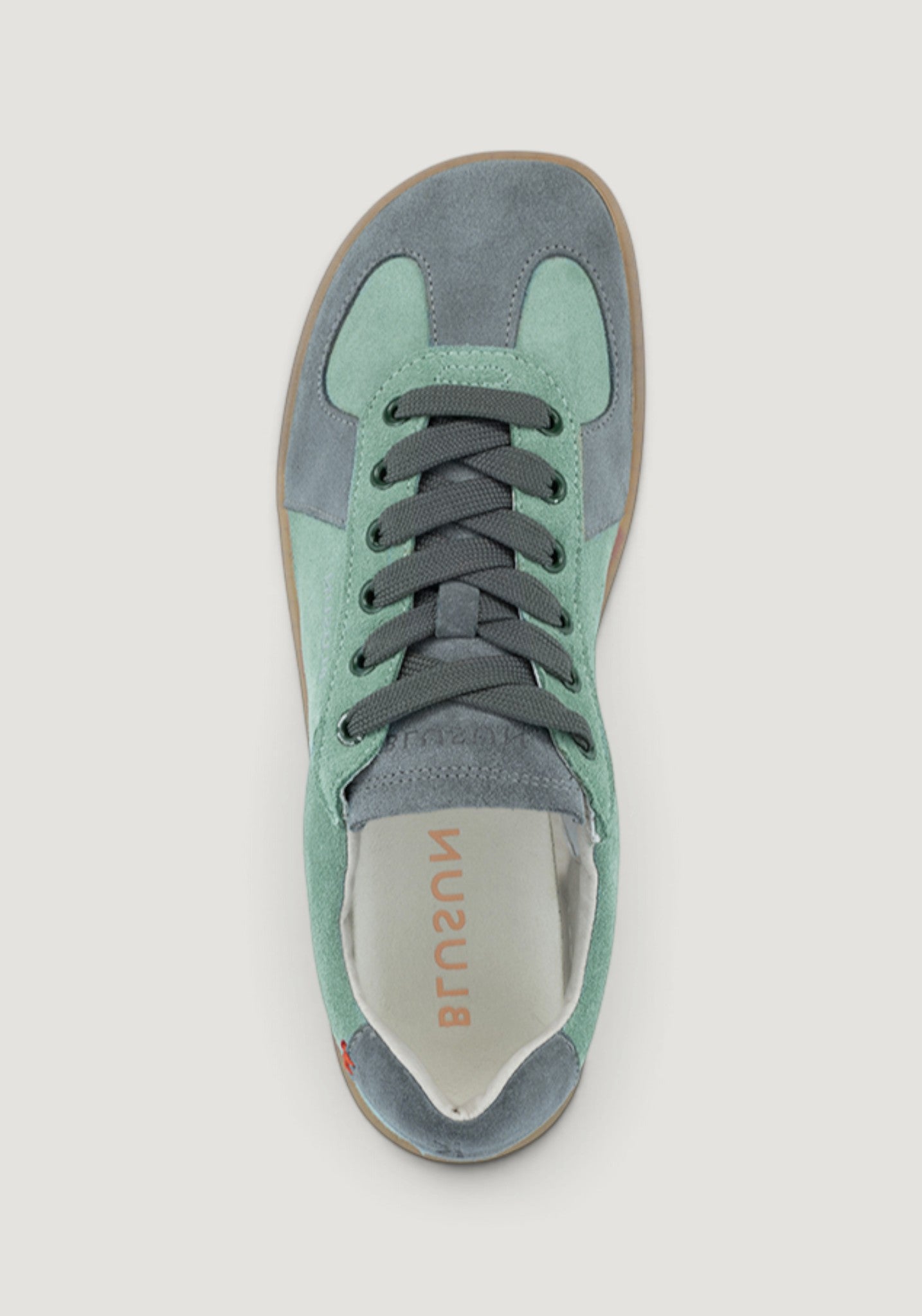 Sneakers Barefoot din piele întoarsă - BLSN-200M Teal Green