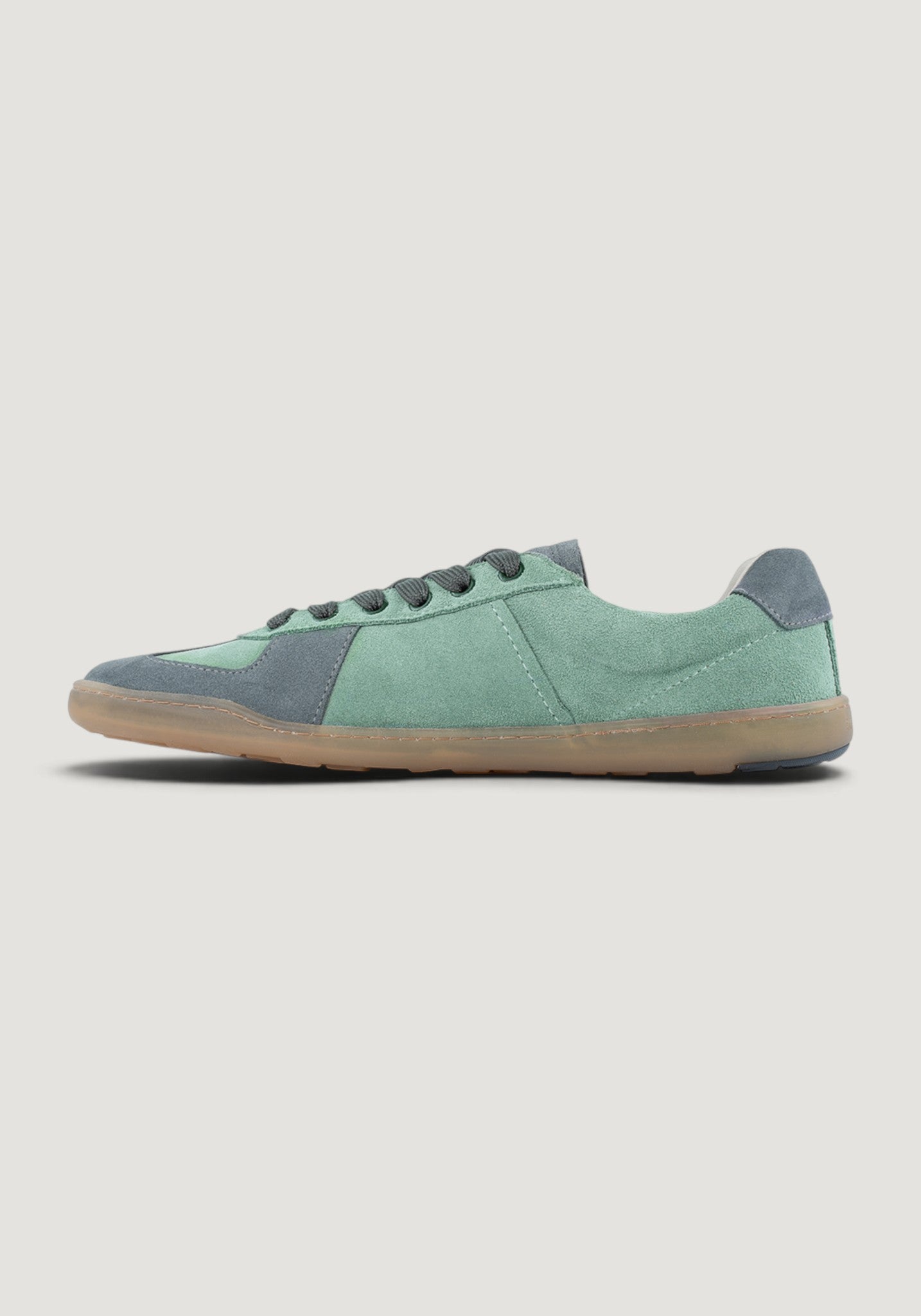 Sneakers Barefoot din piele întoarsă - BLSN-200M Teal Green