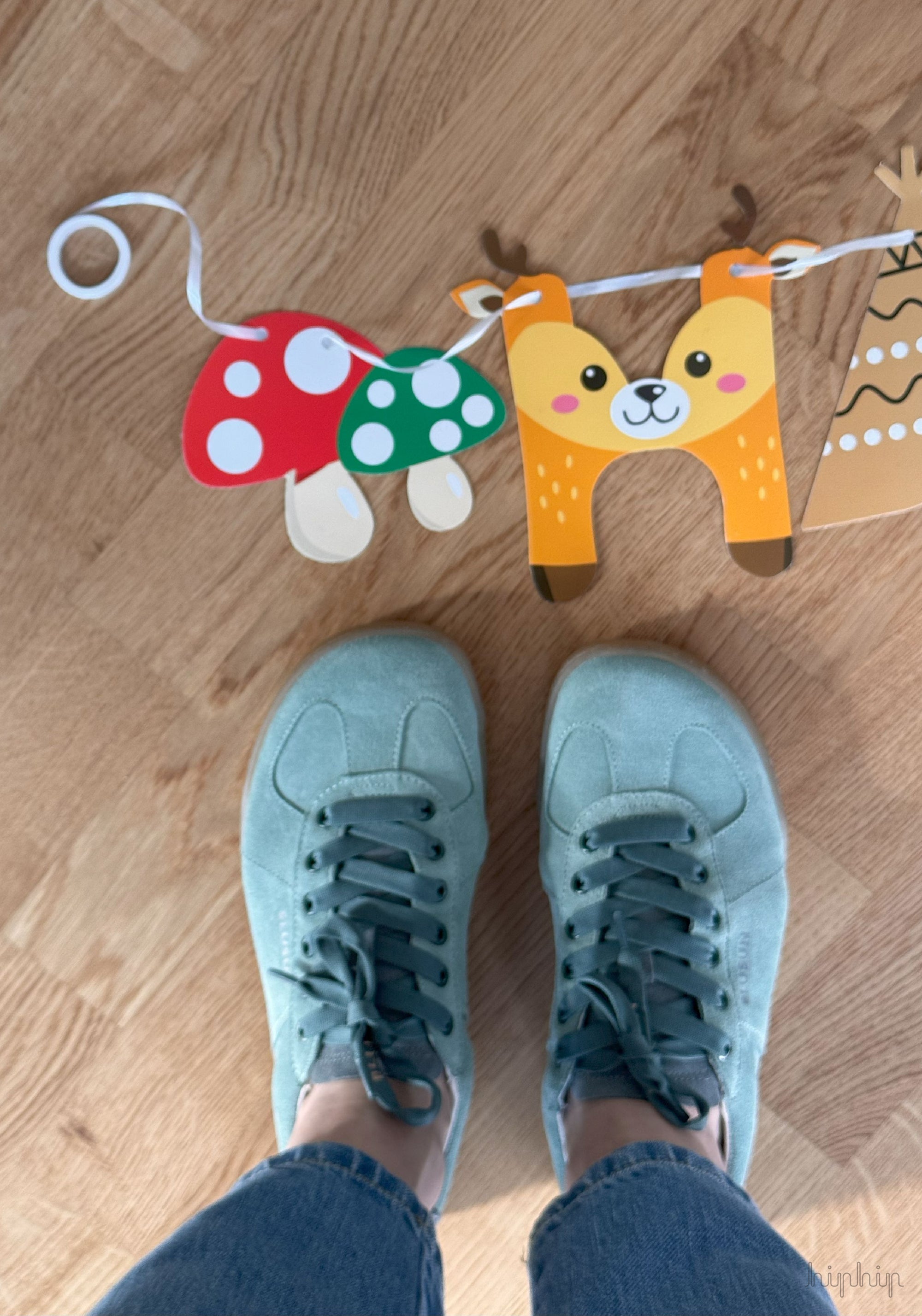 Sneakers Barefoot din piele întoarsă - BLSN-200W Green