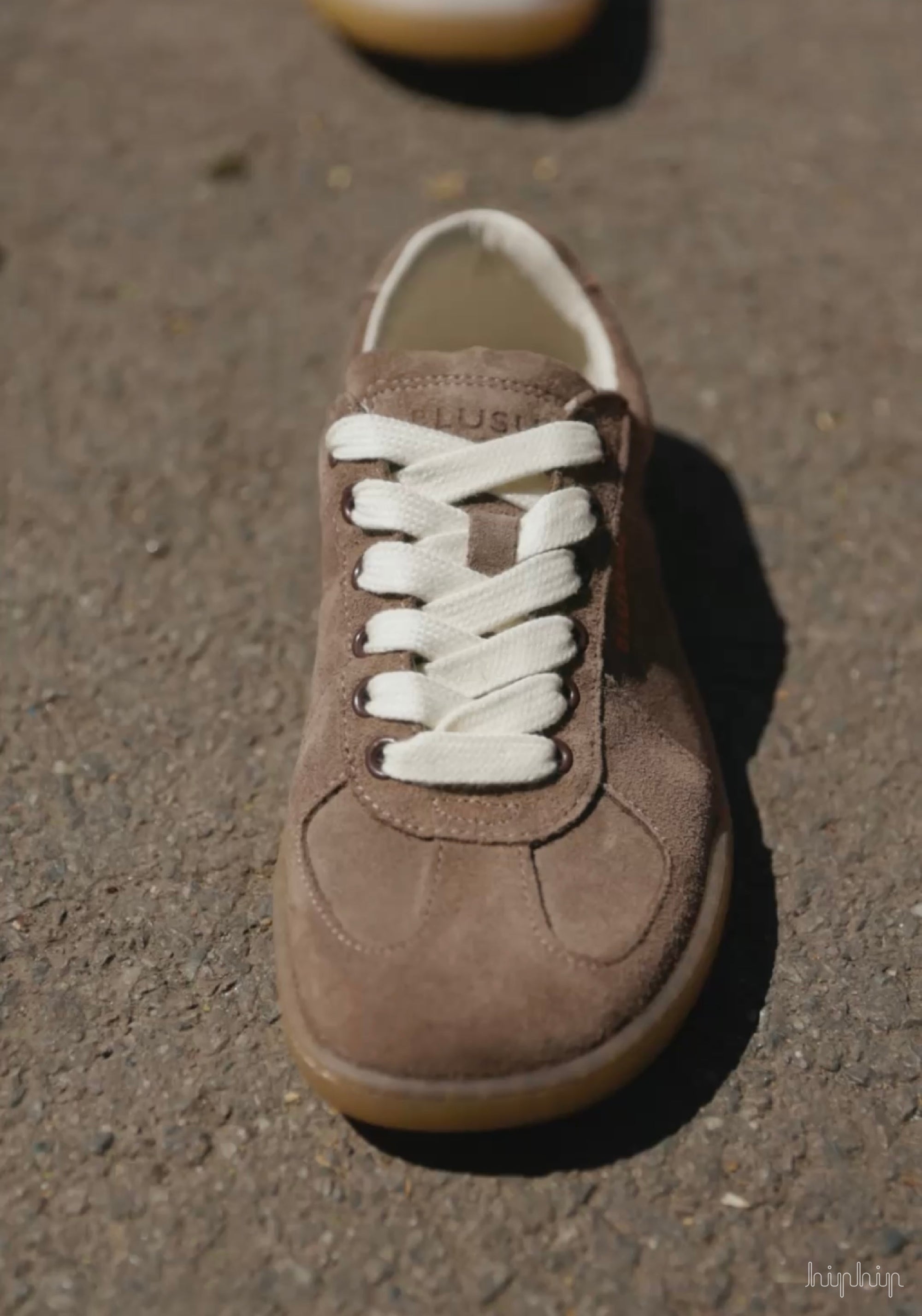 Sneakers Barefoot din piele întoarsă - Coffee Brown