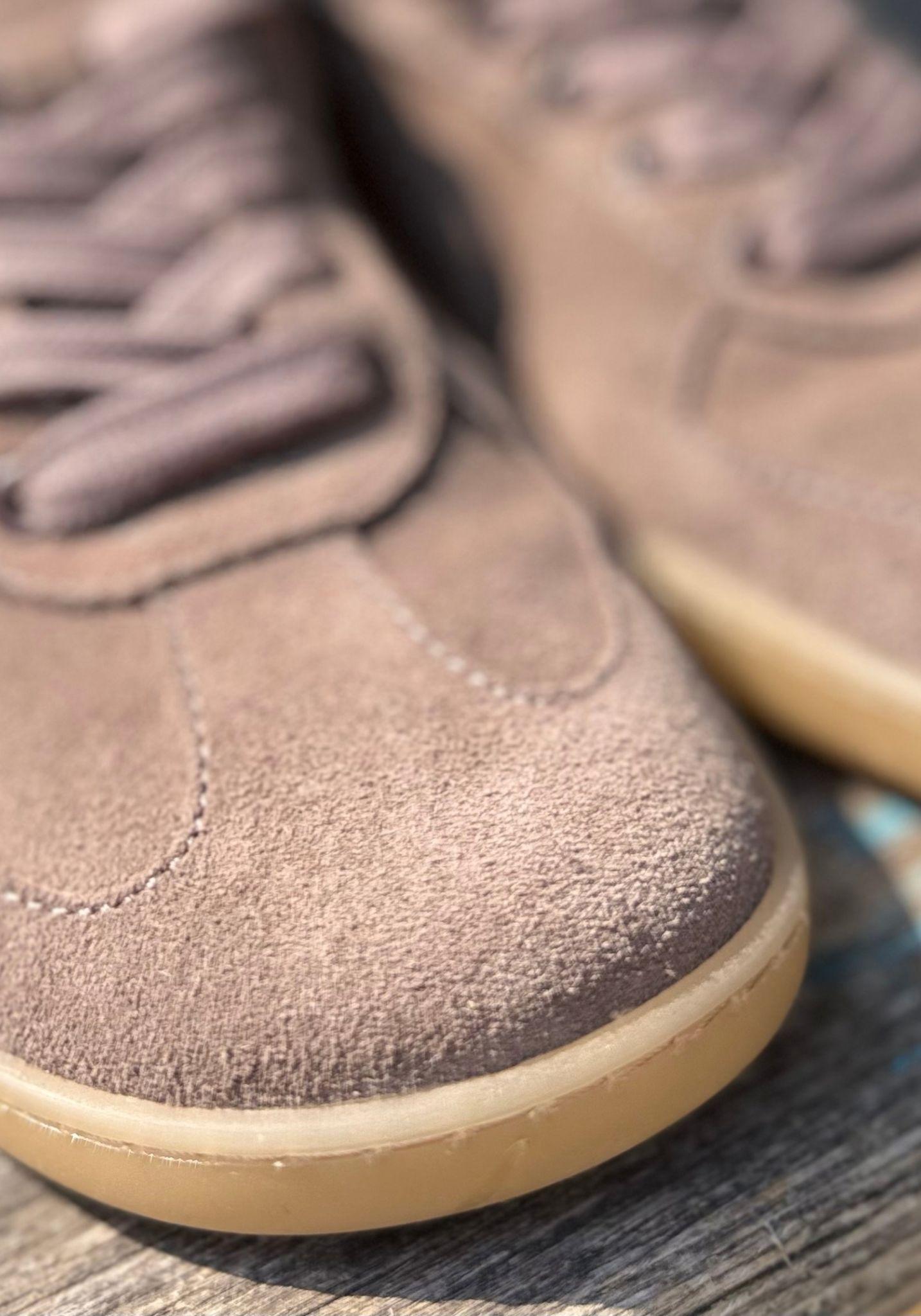 Sneakers Barefoot din piele întoarsă - Dark Coffee Brown
