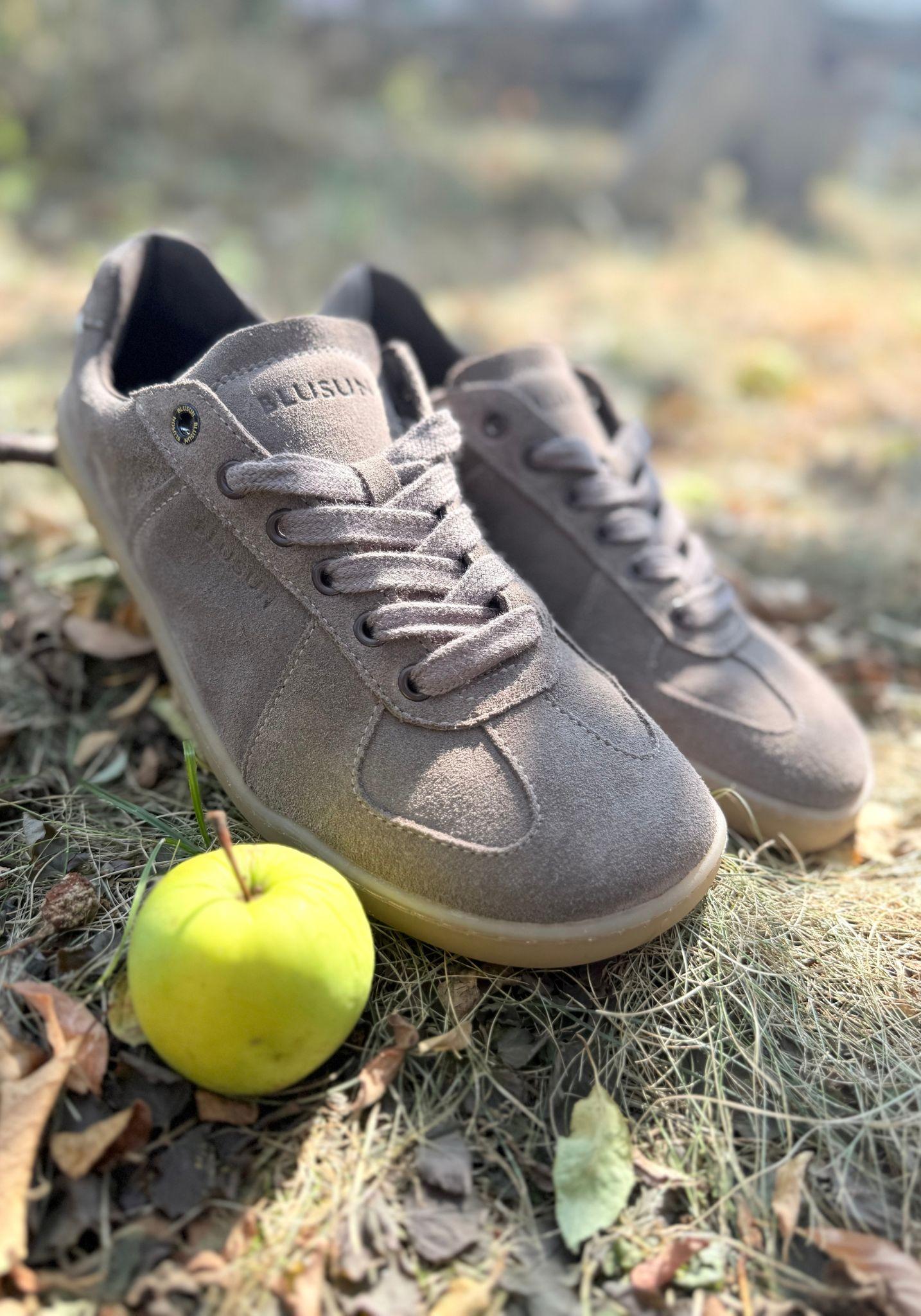 Sneakers Barefoot din piele întoarsă - Dark Coffee Brown