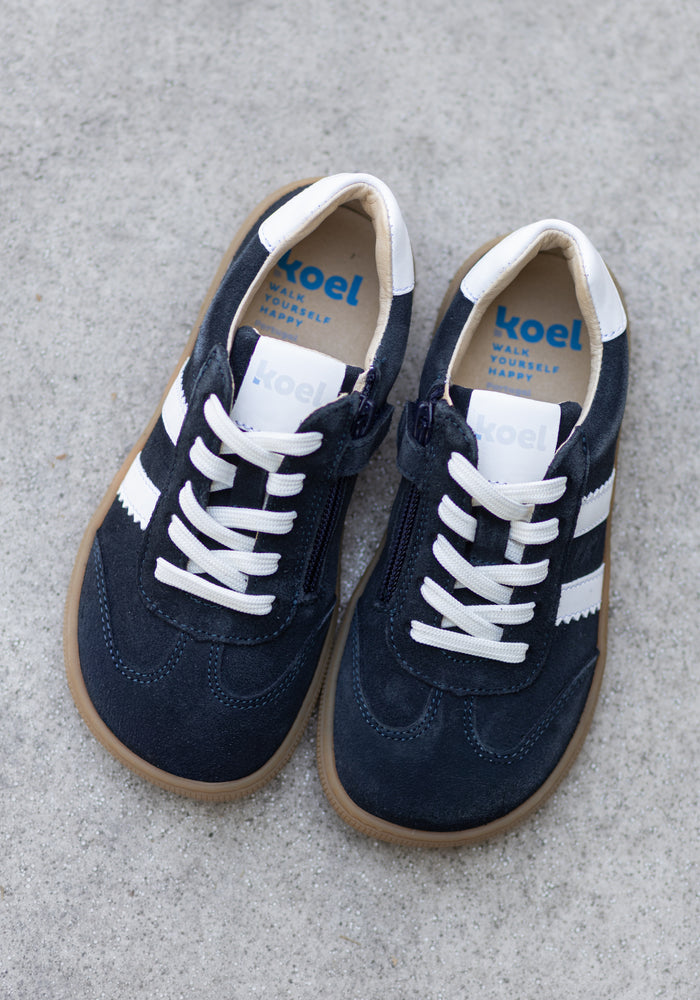 Sneakers Barefoot din piele întoarsă - Declan Navy