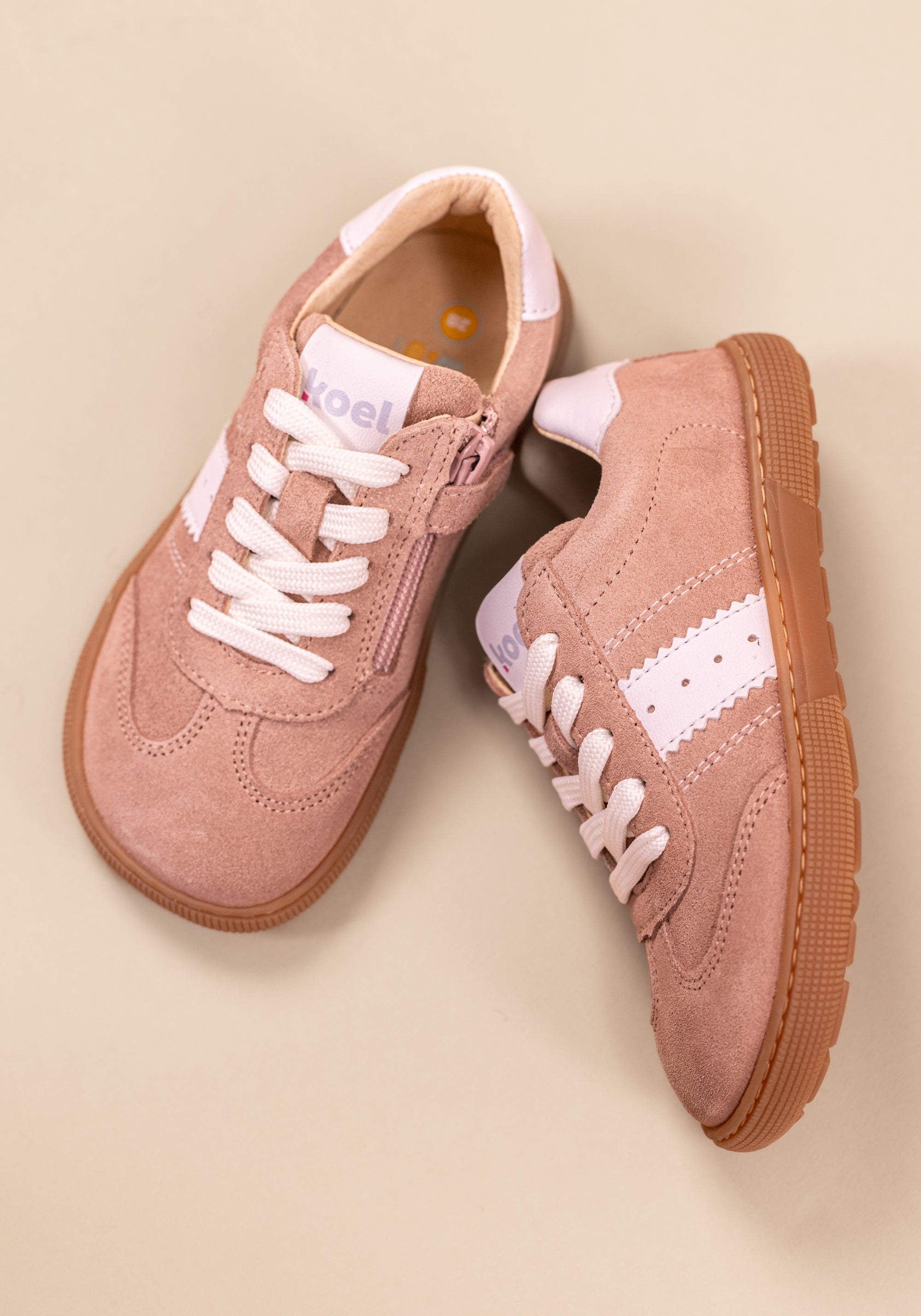 Sneakers Barefoot din piele întoarsă - Declan Old Pink