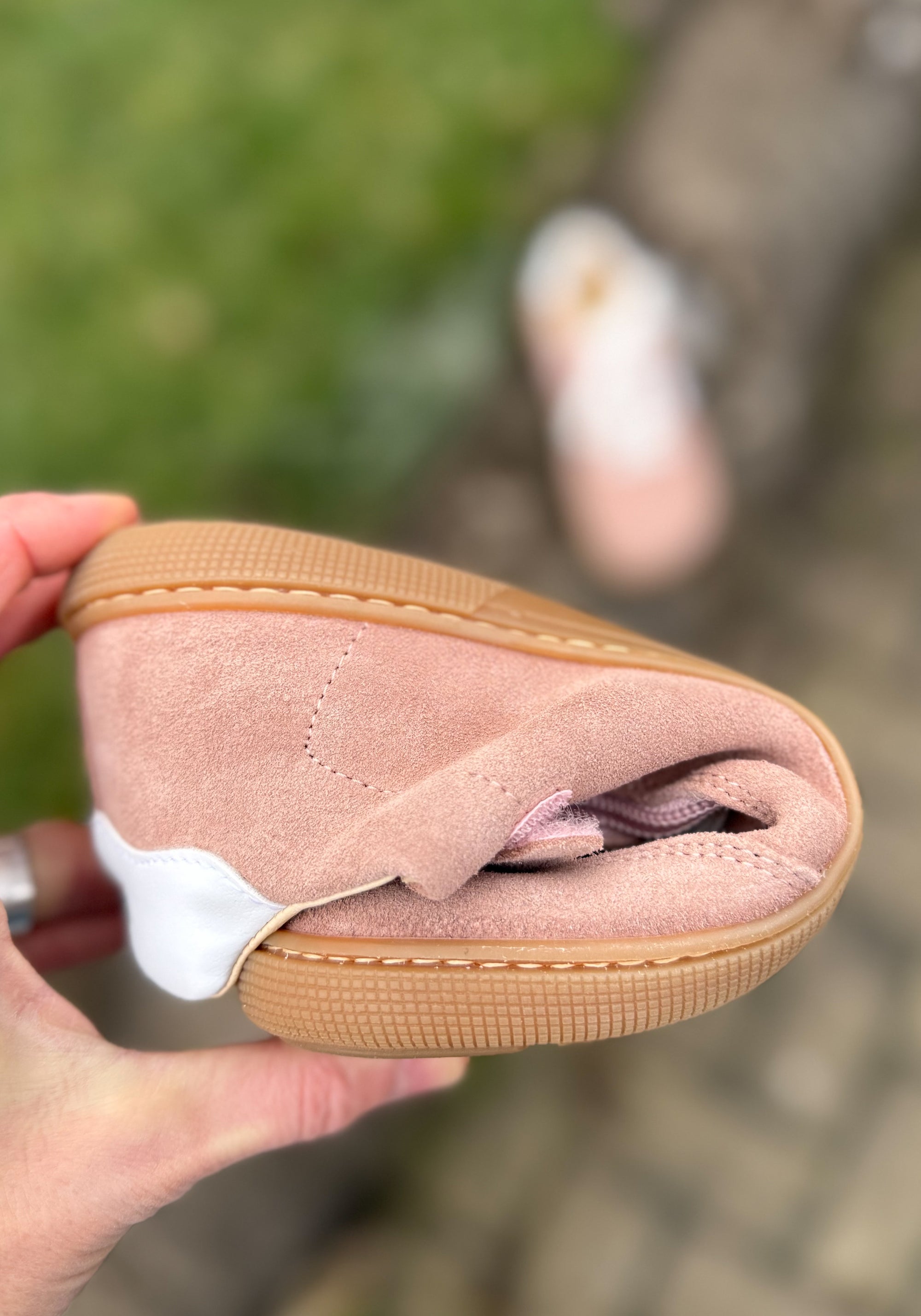 Sneakers Barefoot din piele întoarsă - Declan Old Pink