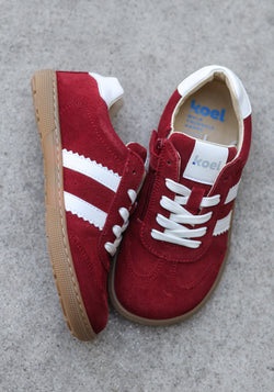Sneakers Barefoot din piele întoarsă - Declan Red