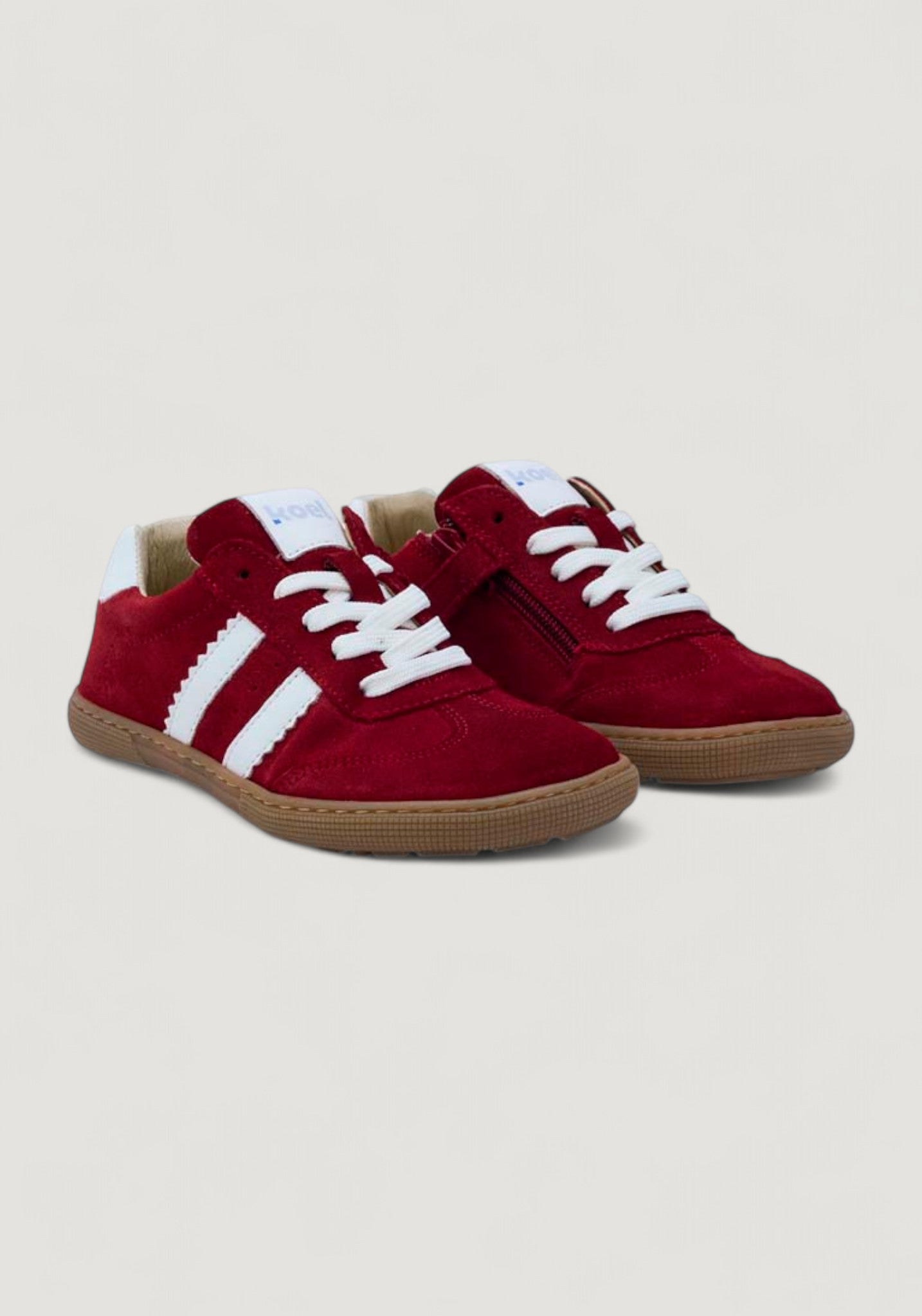 Sneakers Barefoot din piele întoarsă - Declan Red