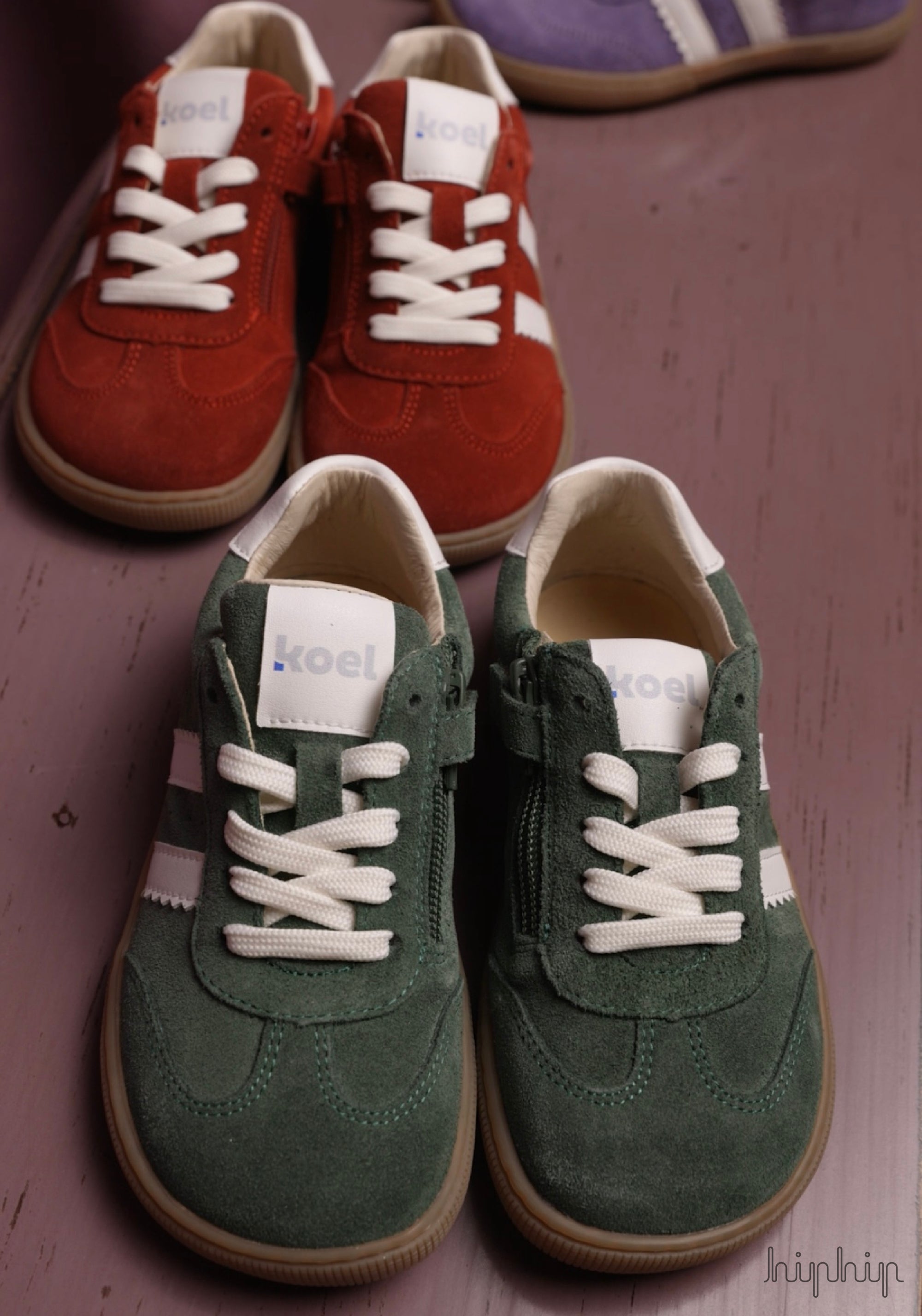 Sneakers Barefoot din piele întoarsă - Declan Khaki