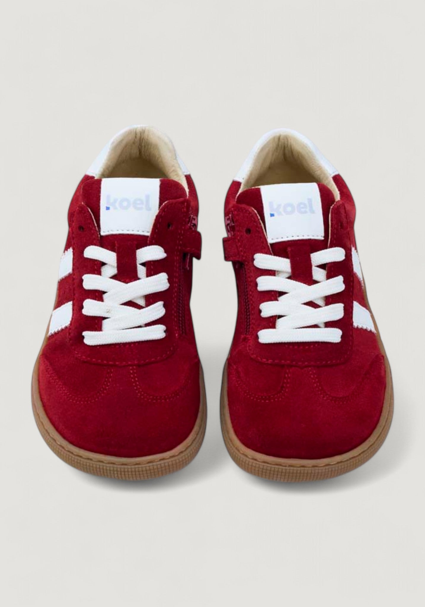 Sneakers Barefoot din piele întoarsă - Declan Red