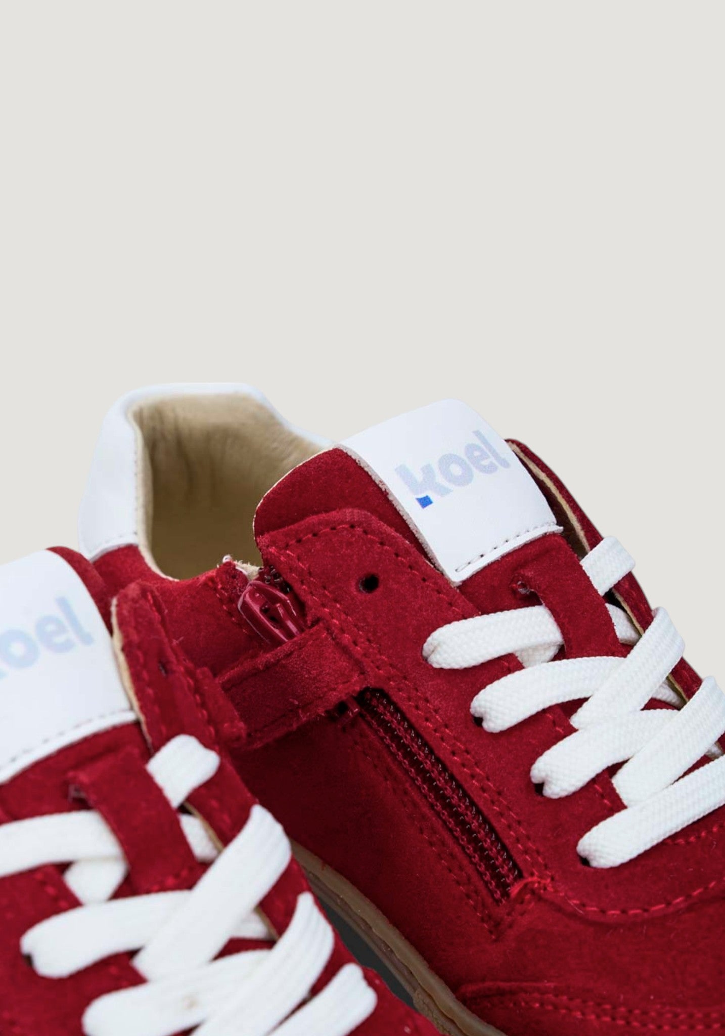 Sneakers Barefoot din piele întoarsă - Declan Red