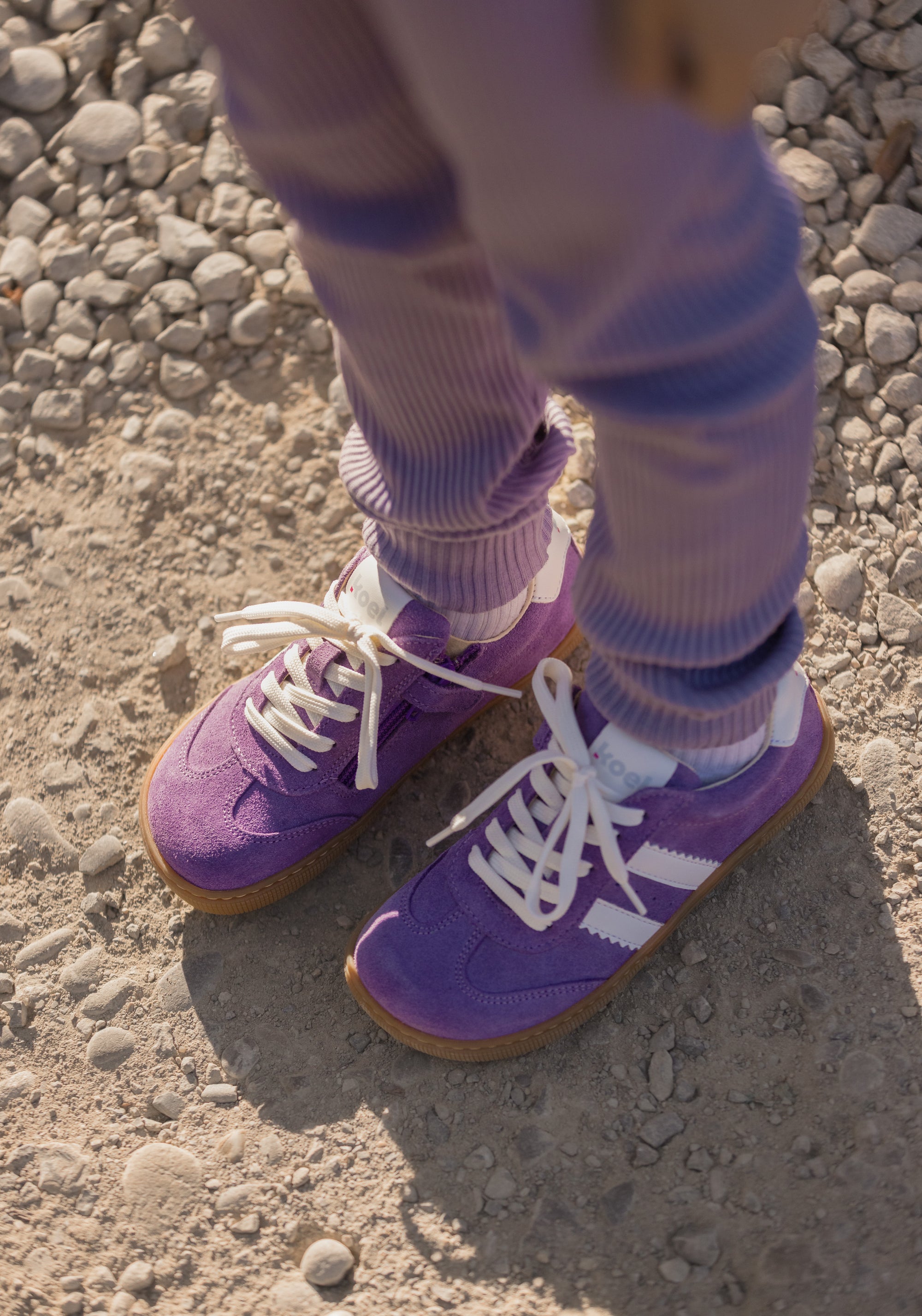 Sneakers Barefoot din piele întoarsă - Declan Violet