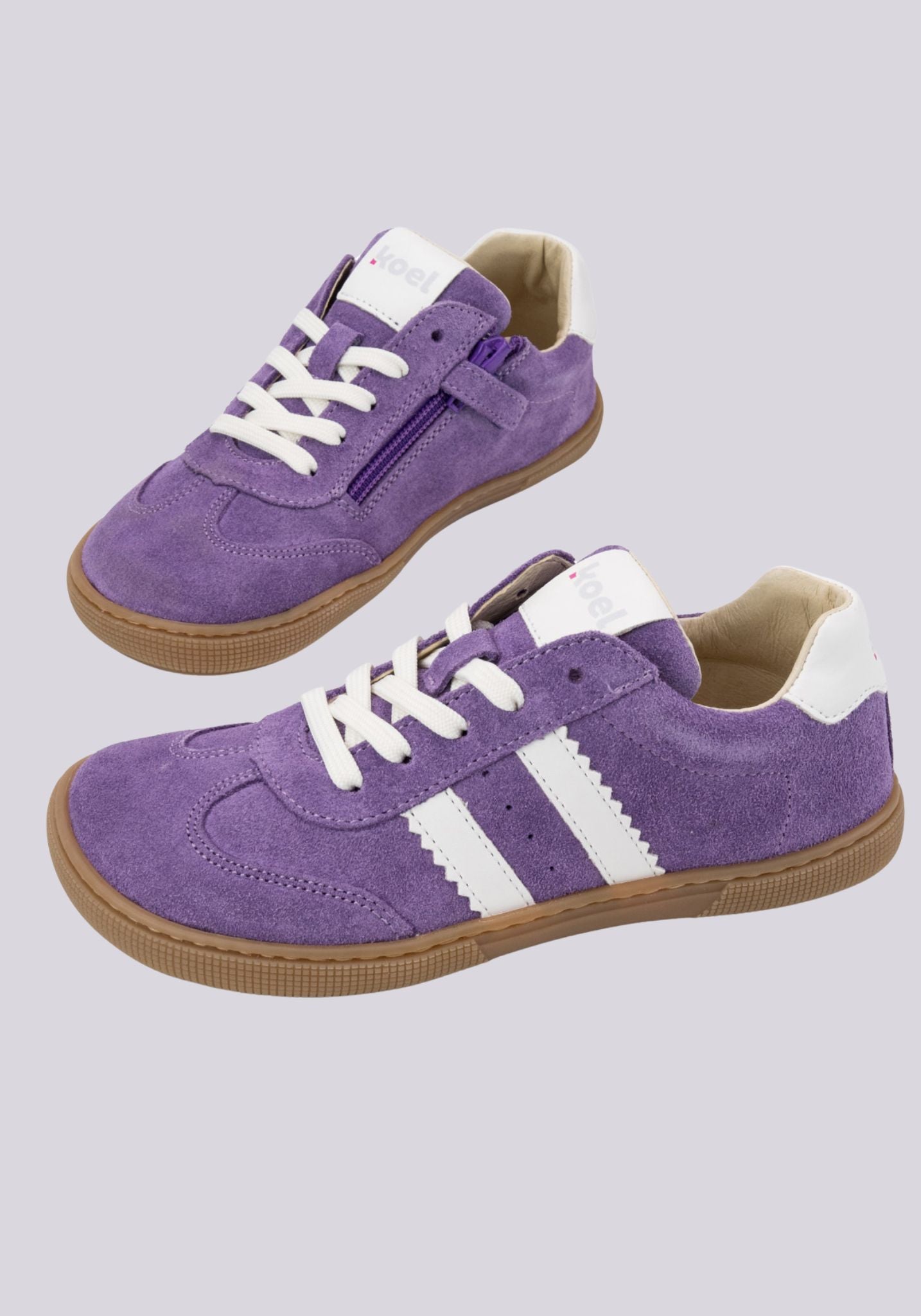 Sneakers Barefoot din piele întoarsă - Declan Violet